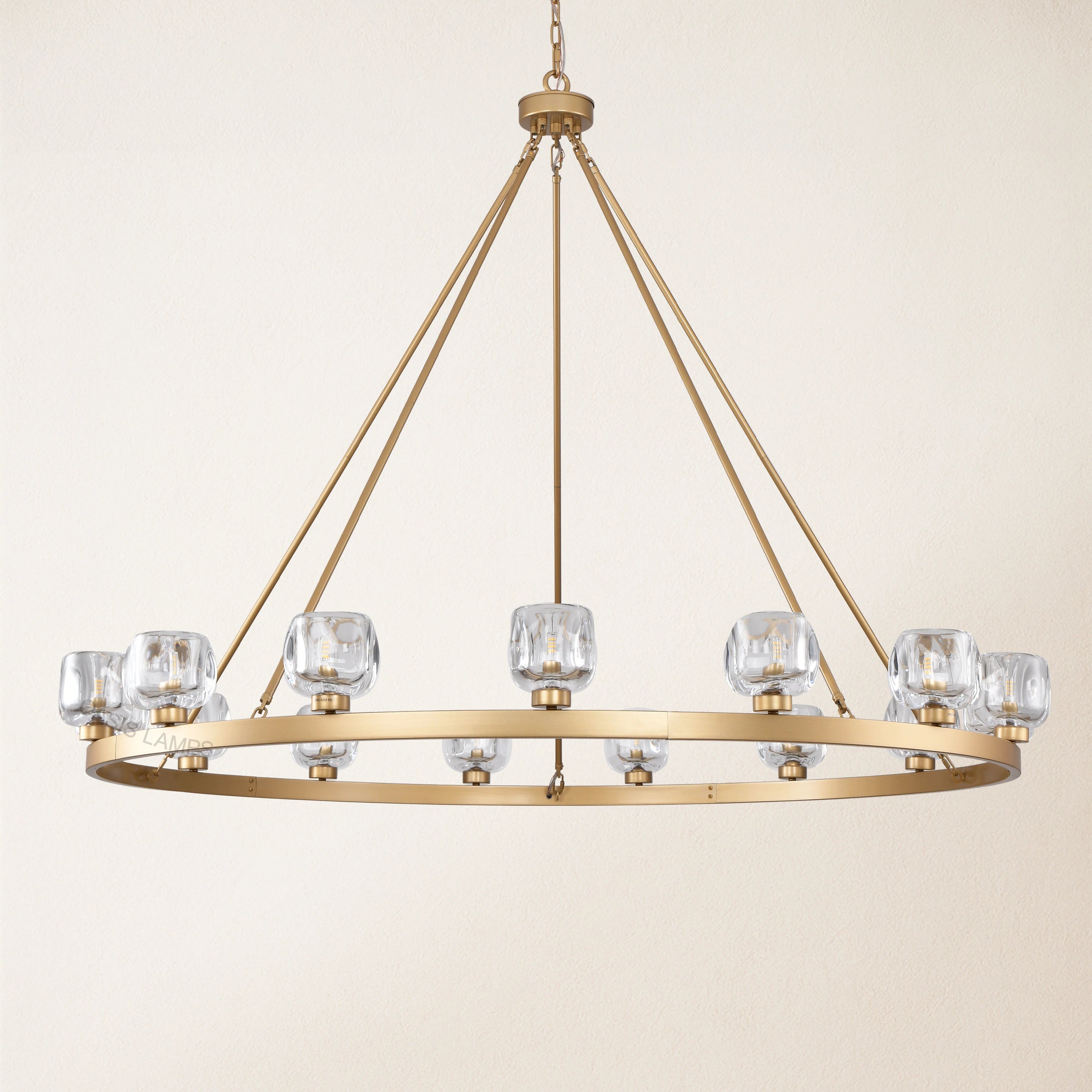 Vellum Round Chandelier 48"D