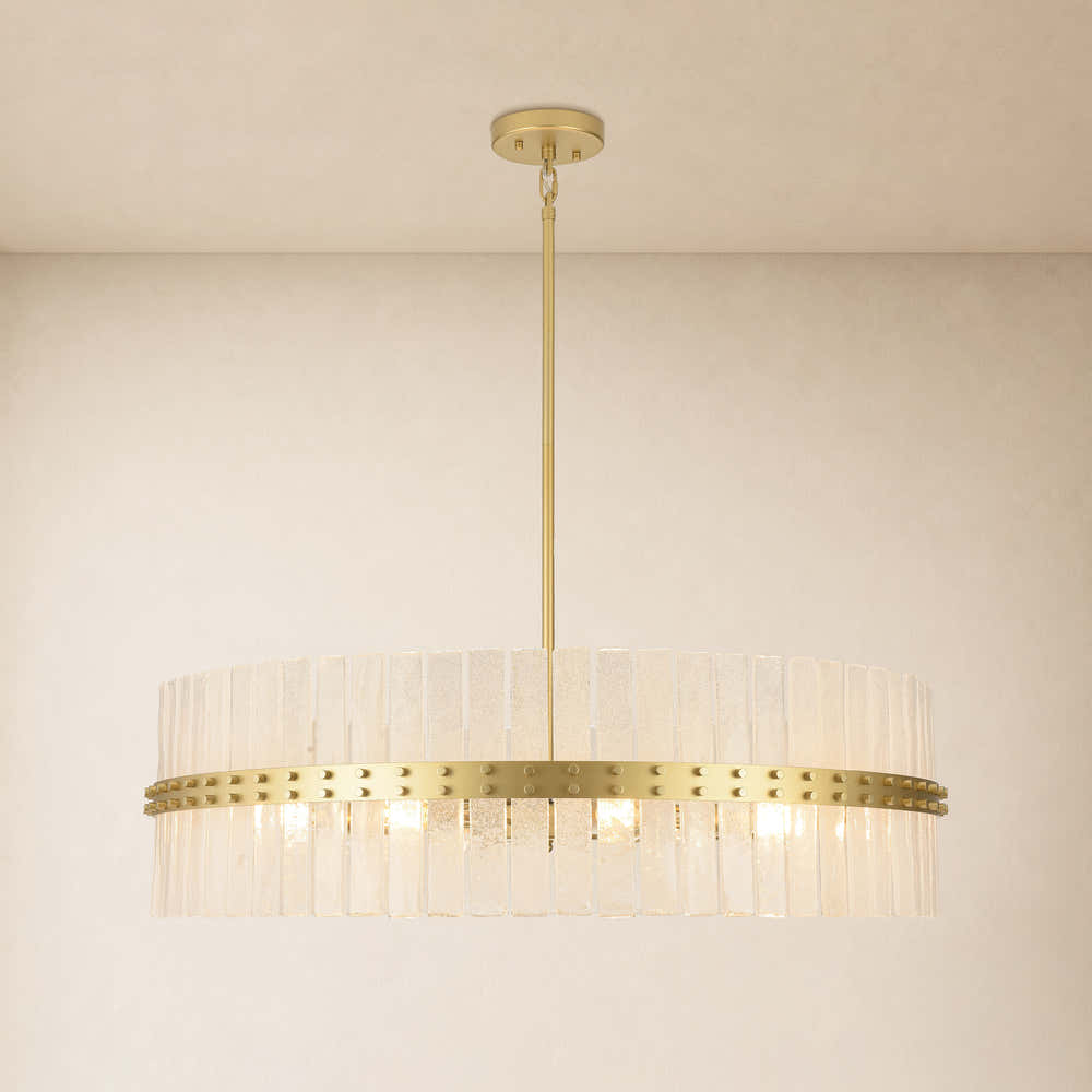 Mariselle Bubble Glass Round Chandelier 40"D