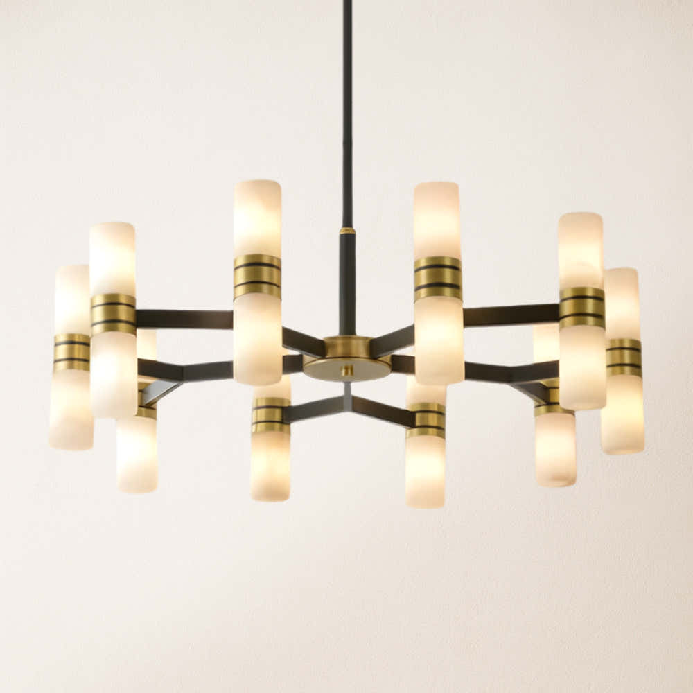 Moral Alabaster Round chandelier 84cm D