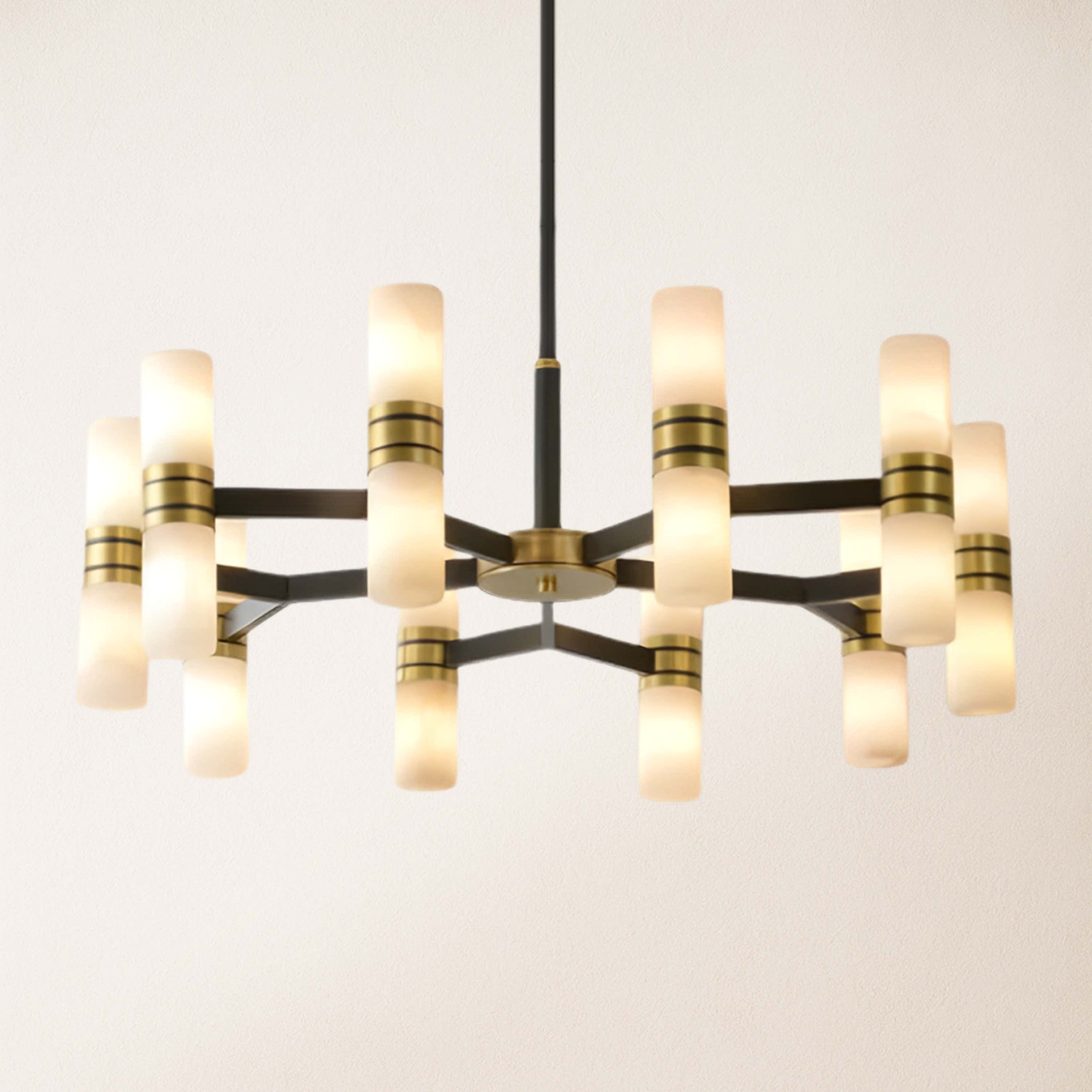 Moral Alabaster Round chandelier 84cm D