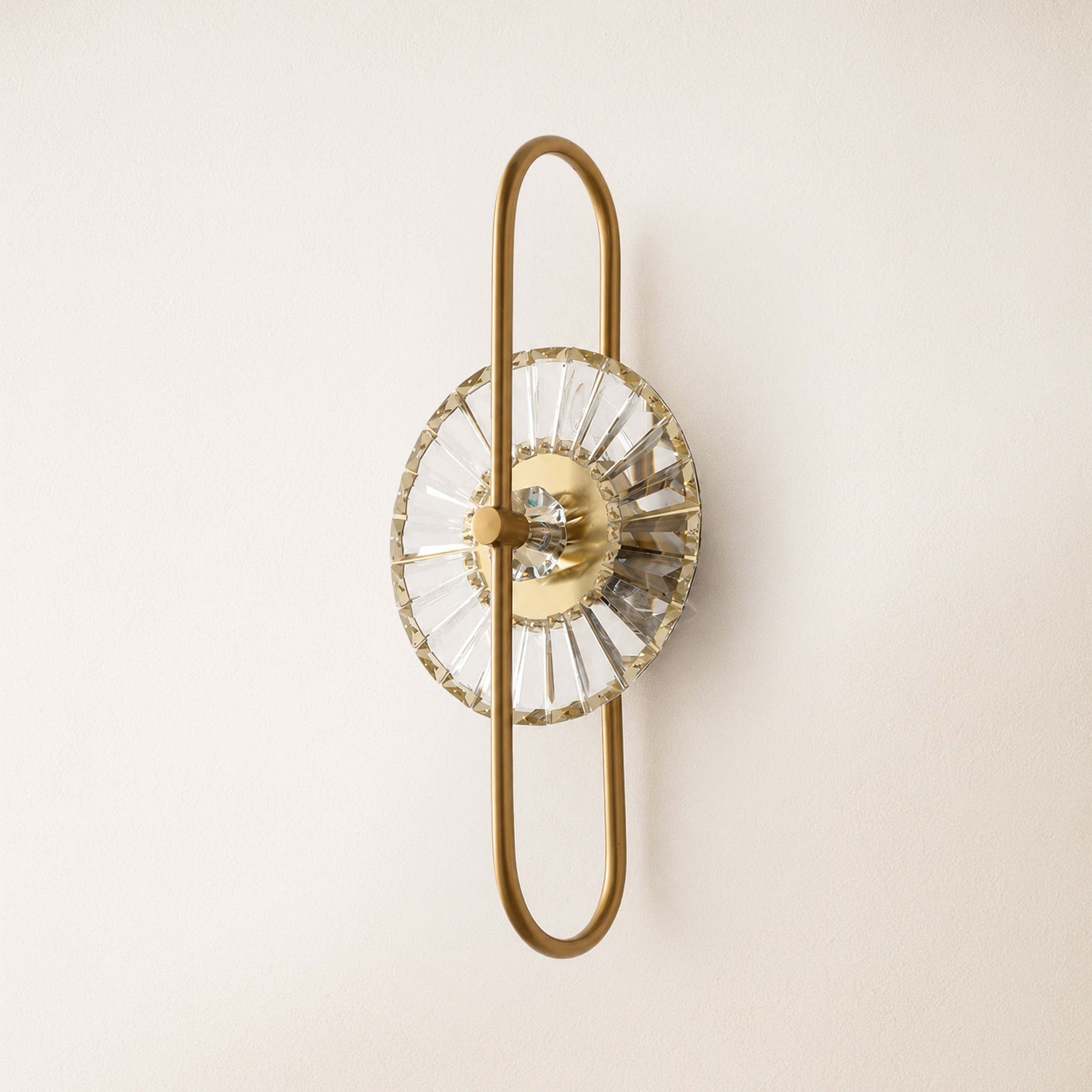 Orythea Crystal Sunburst Wall Sconce