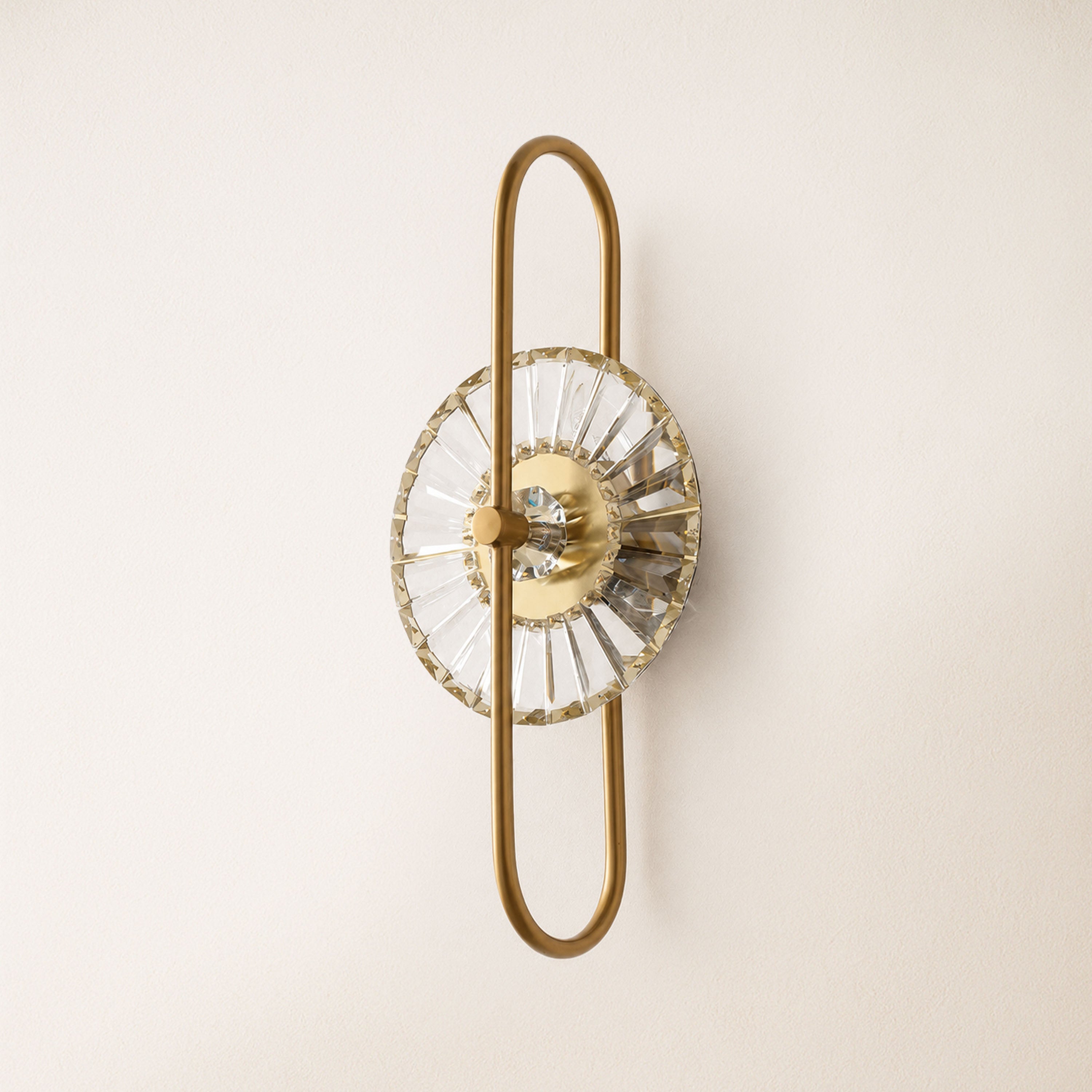 Orythea Crystal Sunburst Wall Sconce