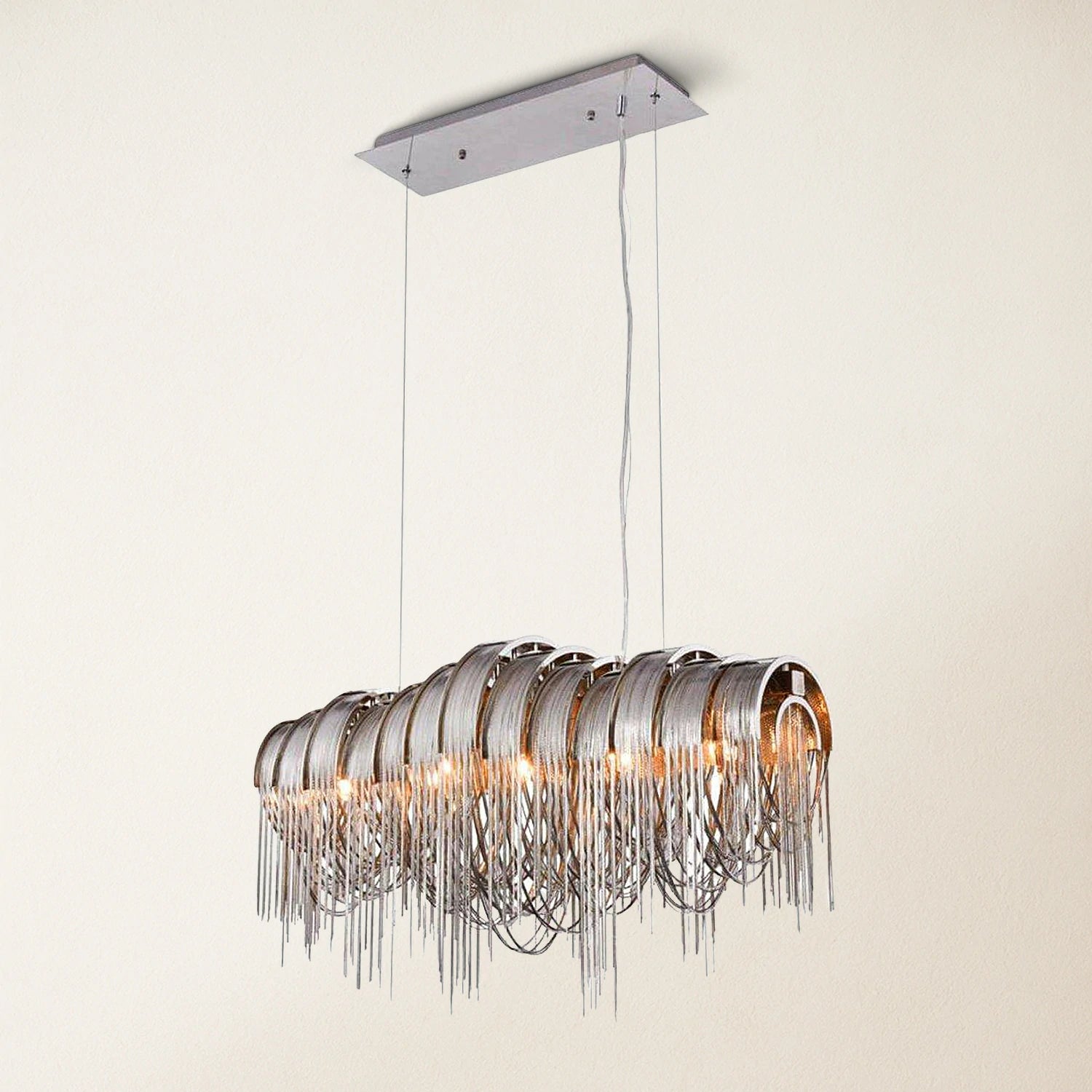 Teresa Cadena Chain Tassel Dining Room Chandelier 109cm W