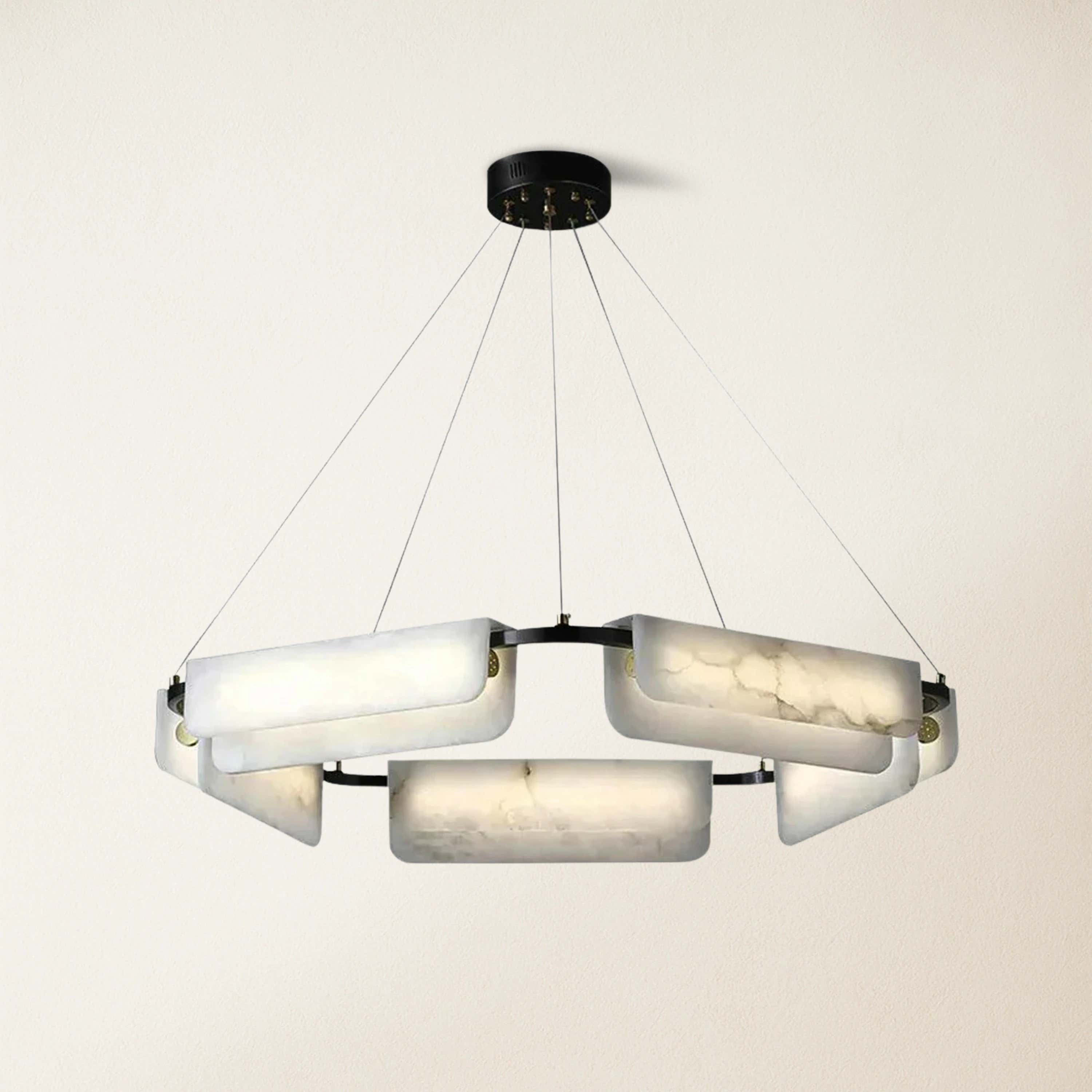 Deli Alabaster Chandelier 60cm D