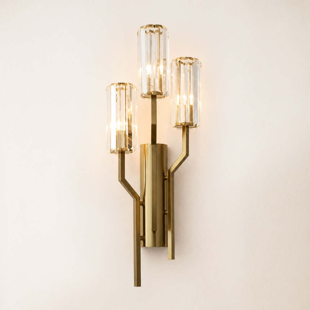 Zylia Crystal Cascading Wall Sconce