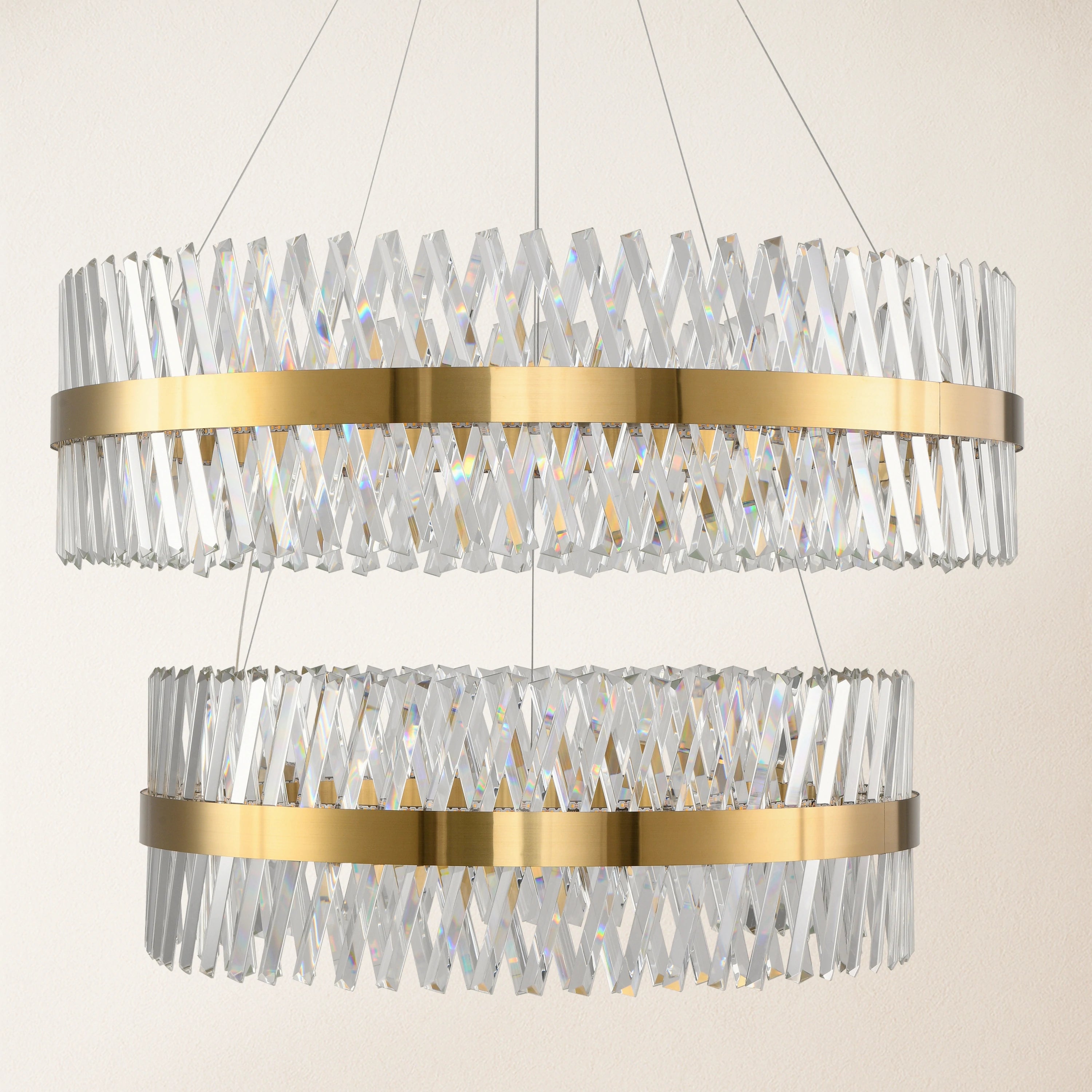 Vetro Prism Crystal 2-Tier Chandelier 102cm L