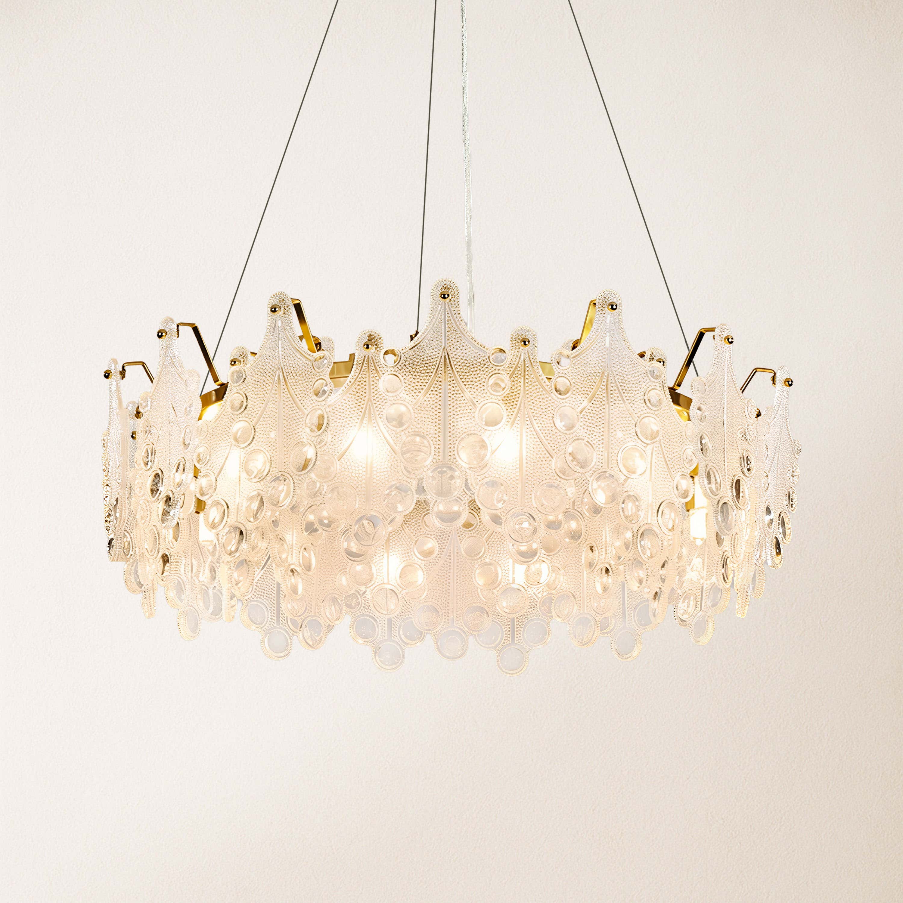 Veliora Layered Glass Chandelier