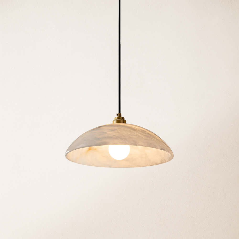 Dadaly Alabaster Modern Small Art Pendant 16"D