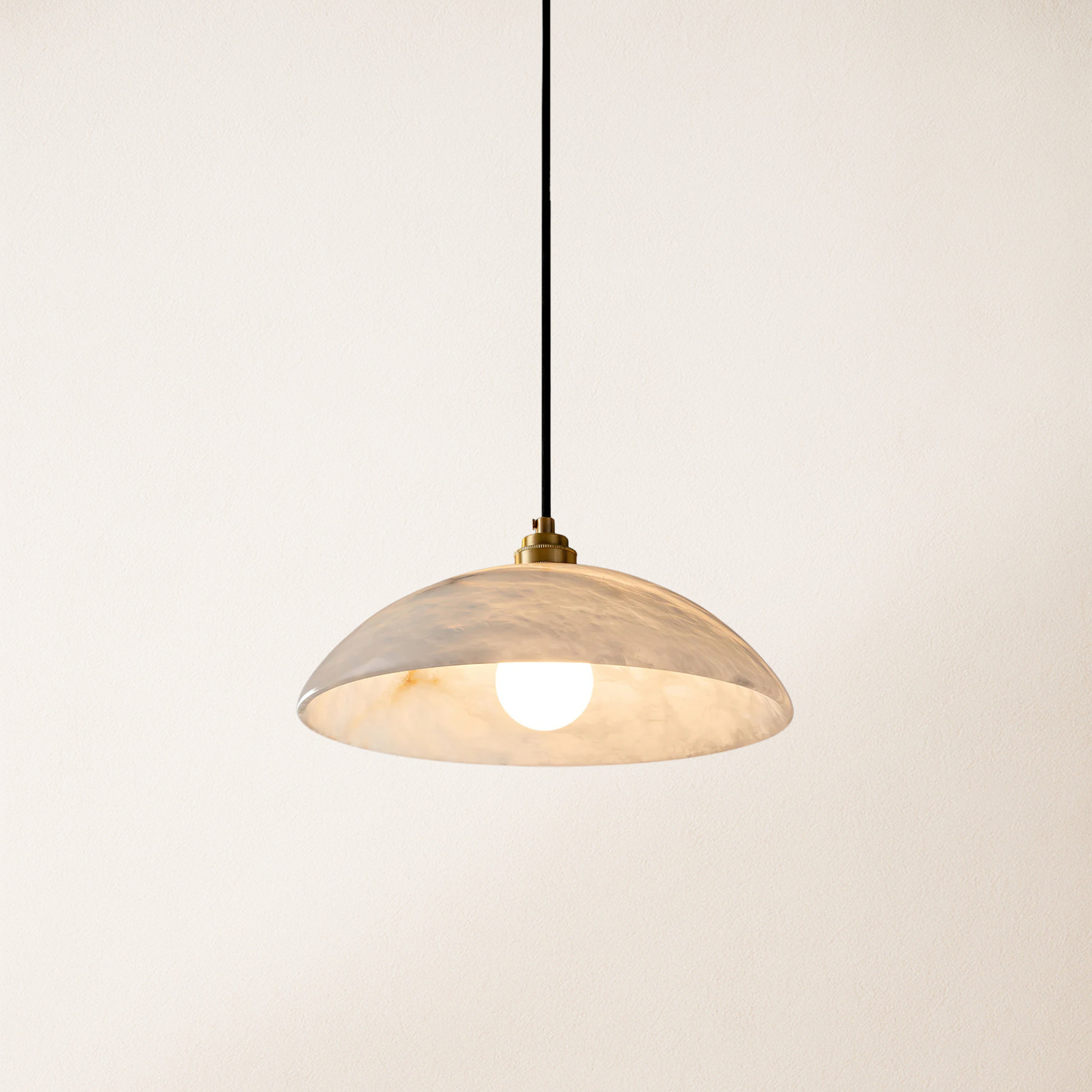 Dadaly Alabaster Modern Small Art Pendant 16"D