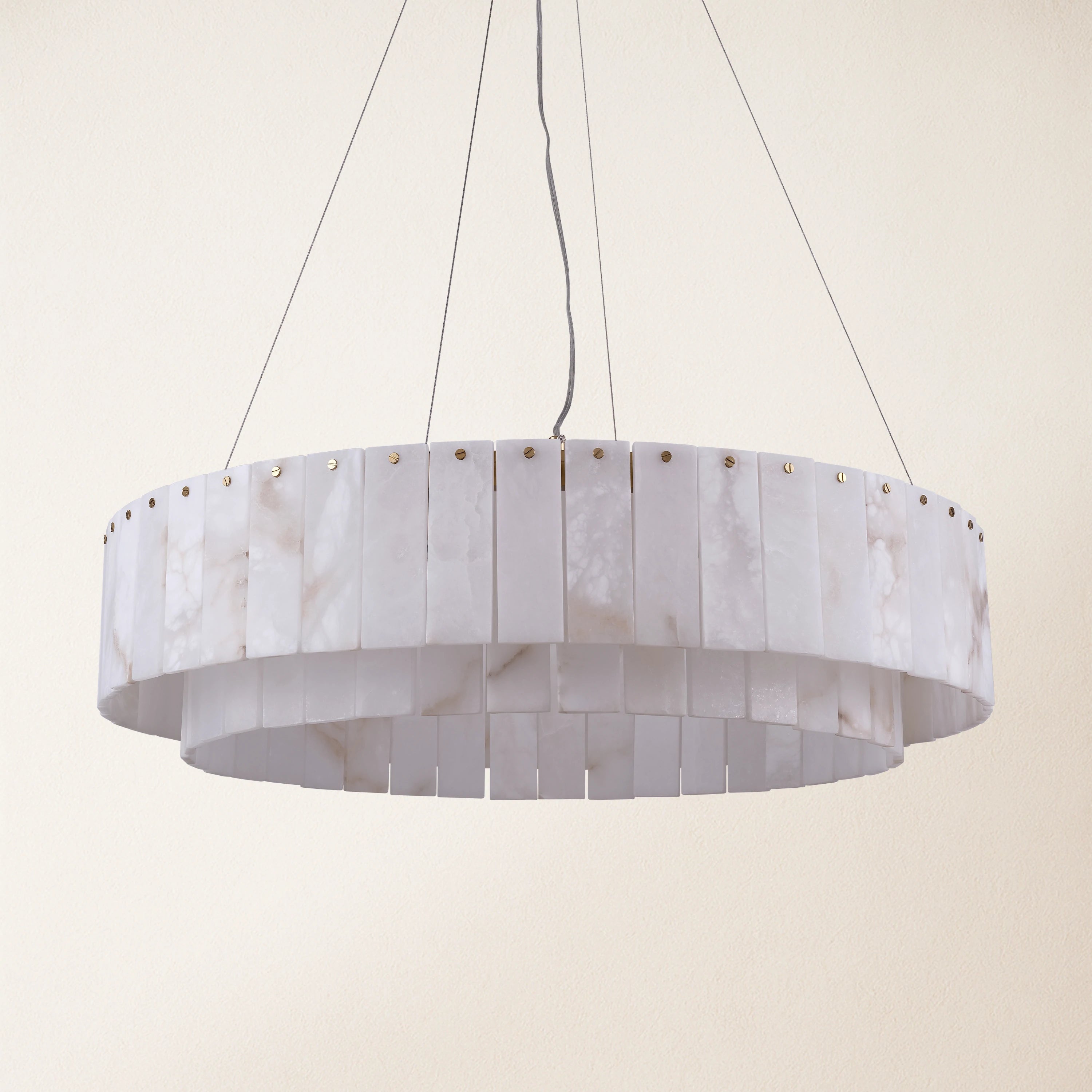 Sawyer Alabaster Round Chandelier 80cm D