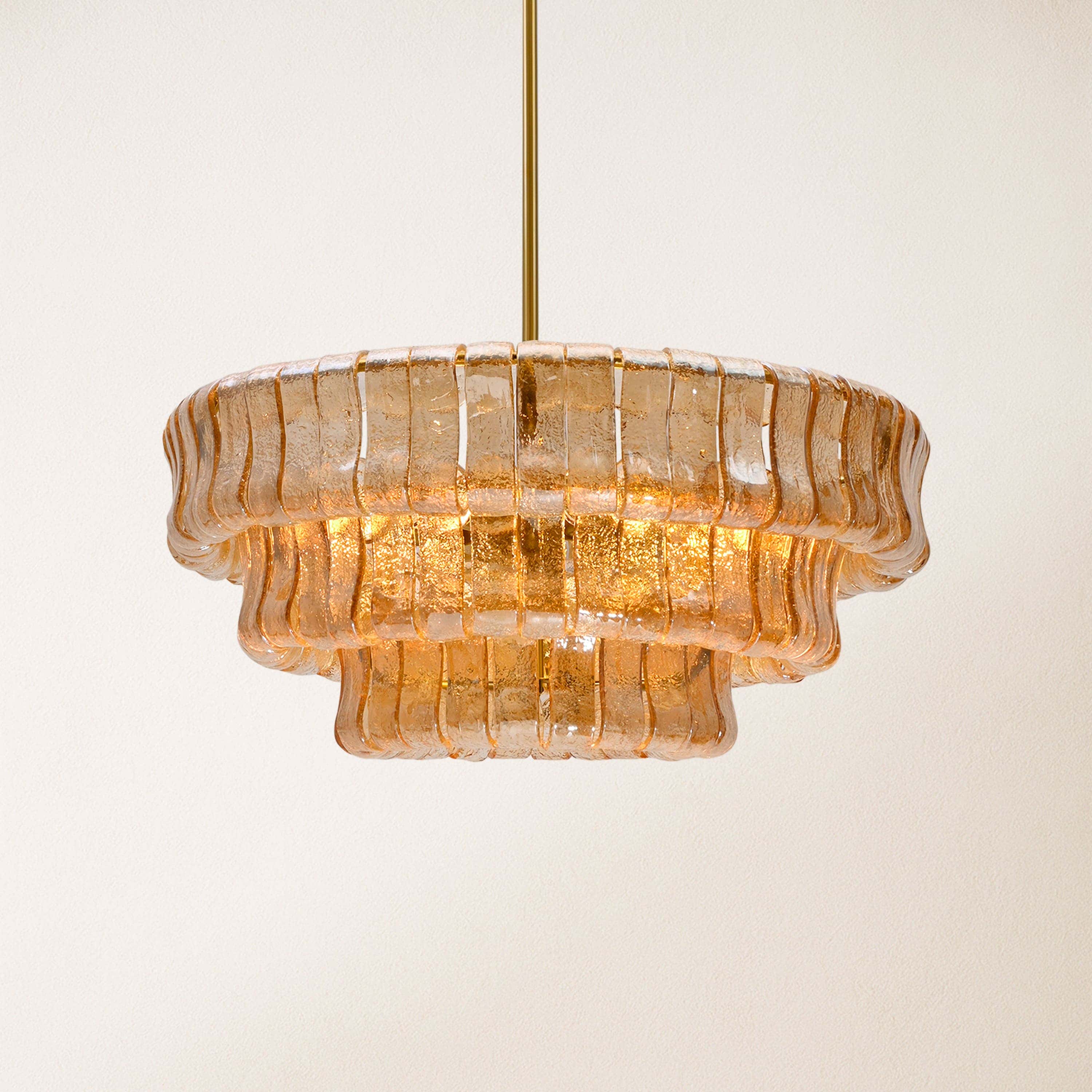 Wlass Art Glass Round Chandelier