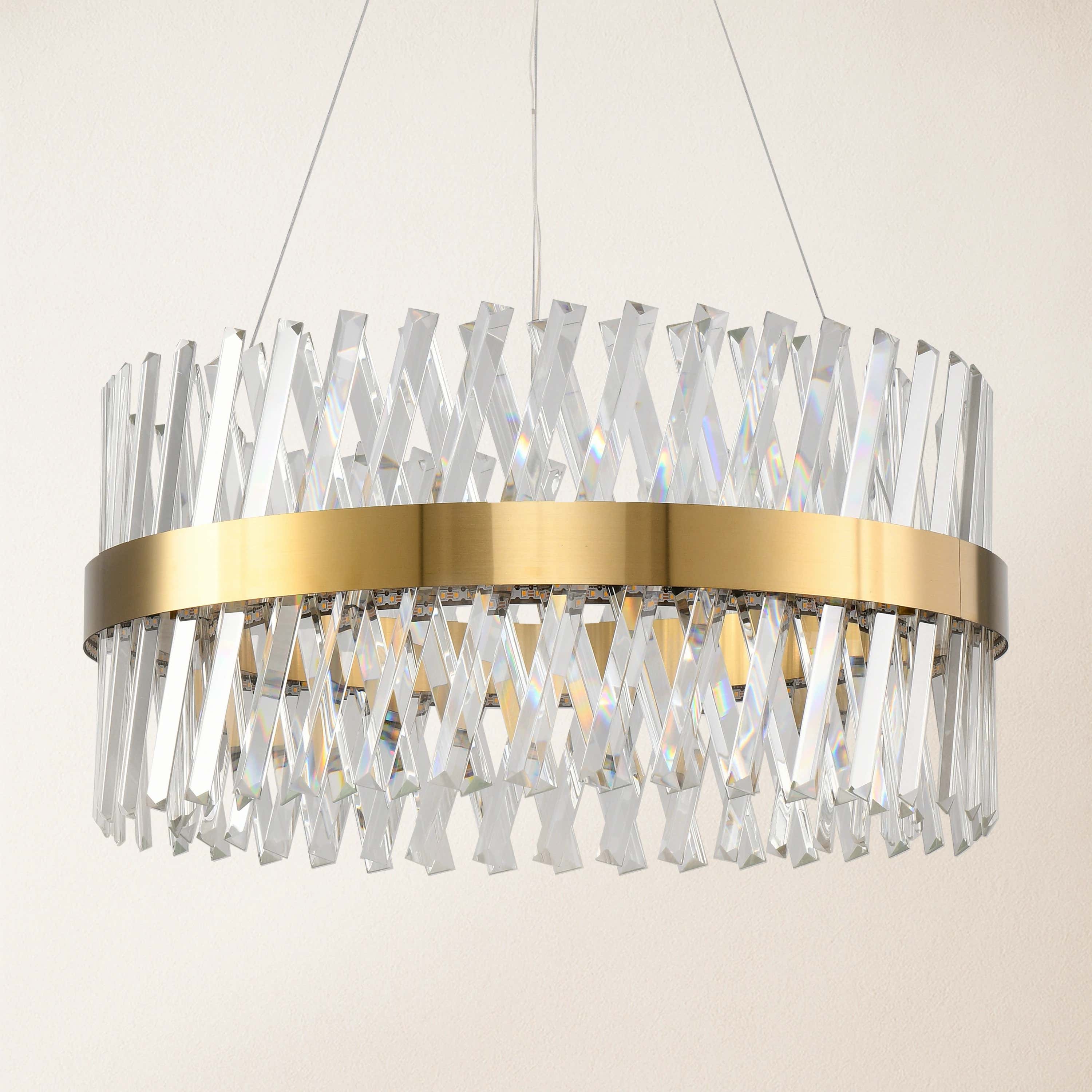 Vetro Prism Crystal Round Chandelier 60cm D