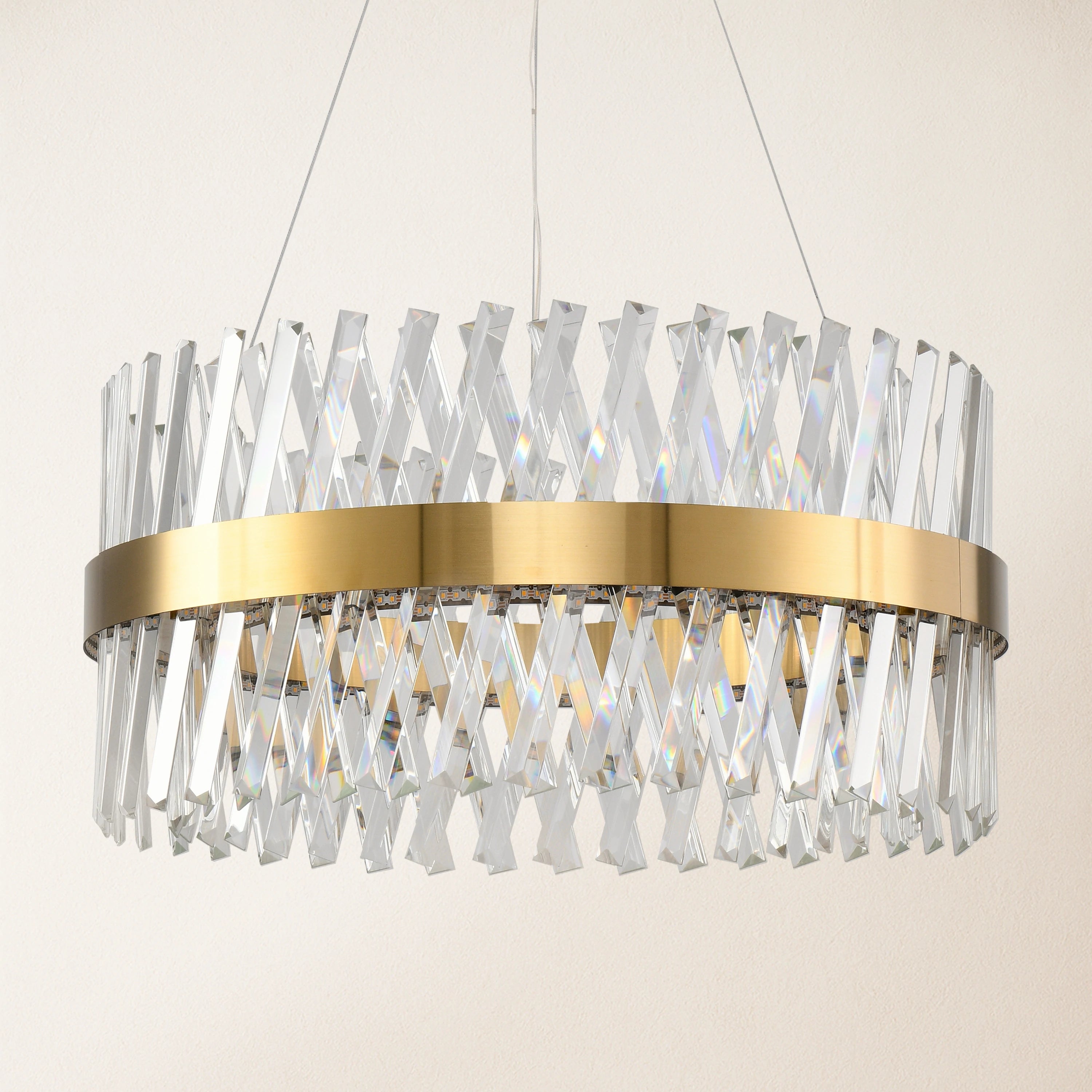 Vetro Prism Crystal Round Chandelier 60cm D