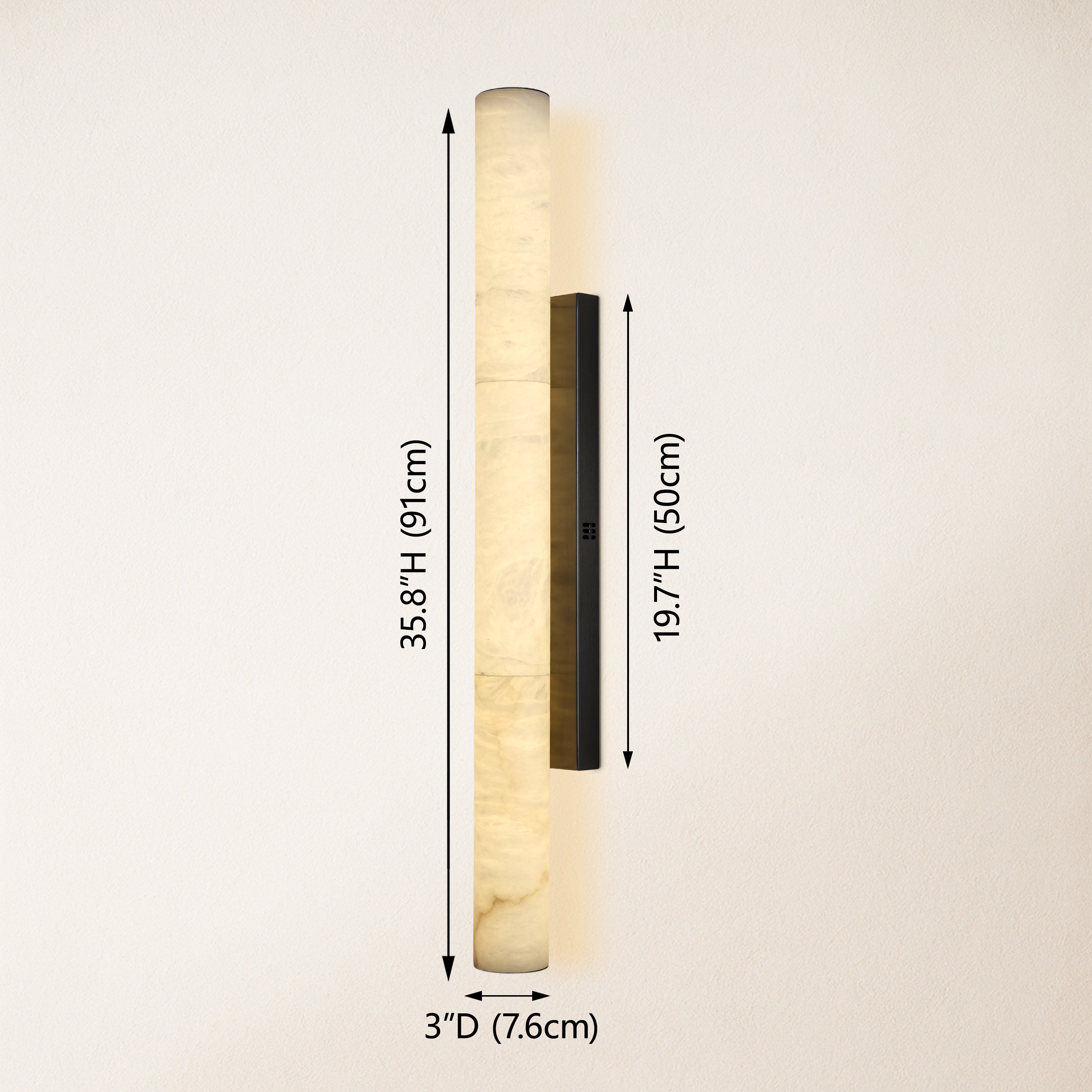 Sylvia Palladian Alabaster Wall Sconce 91cm H