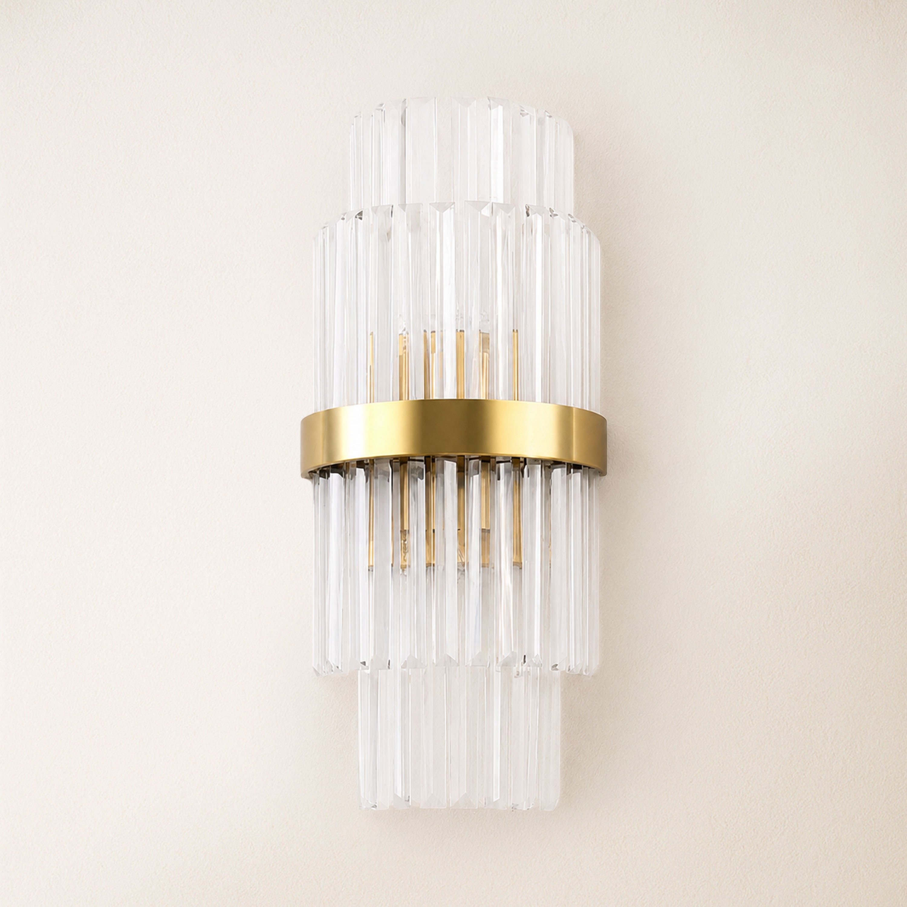 Oryana Crystal Icicle 2-Tier Wall Sconce 7.9"