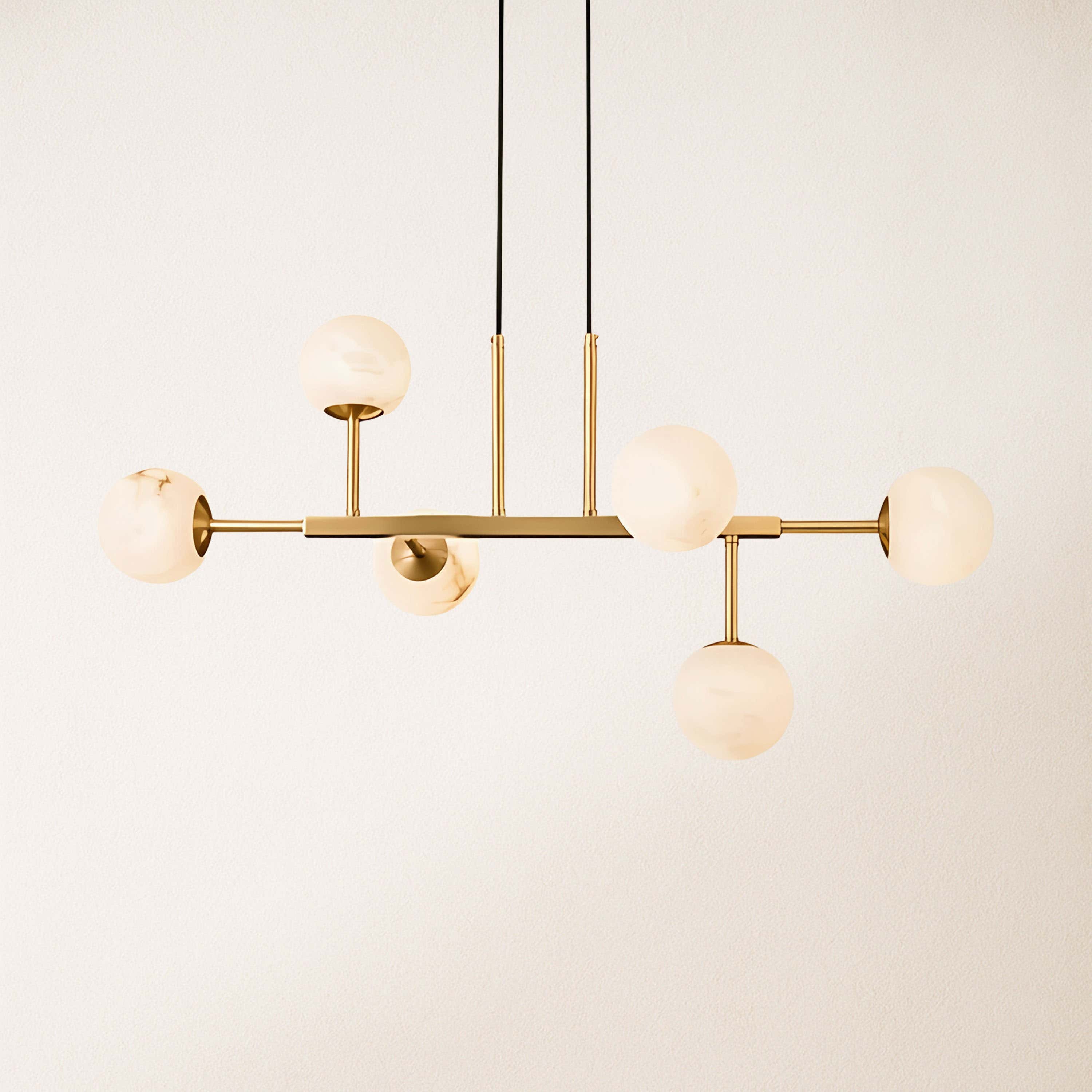 Velorium Alabaster Linear Chandelier