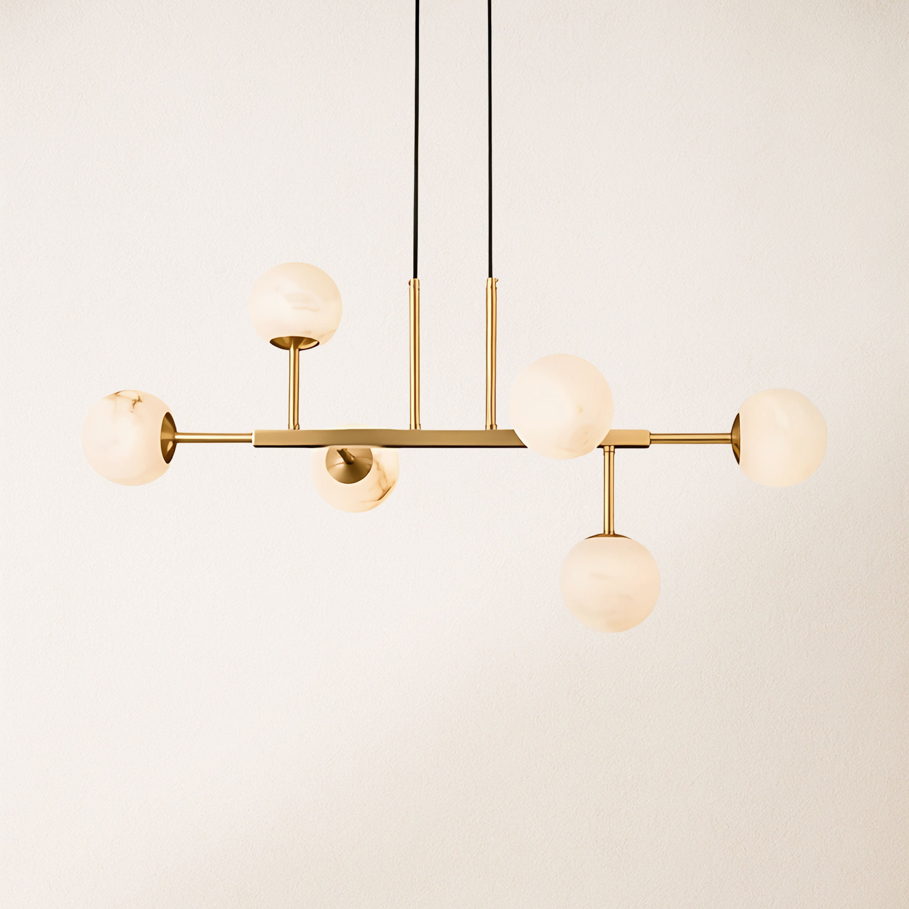 Velorium Alabaster Linear Chandelier