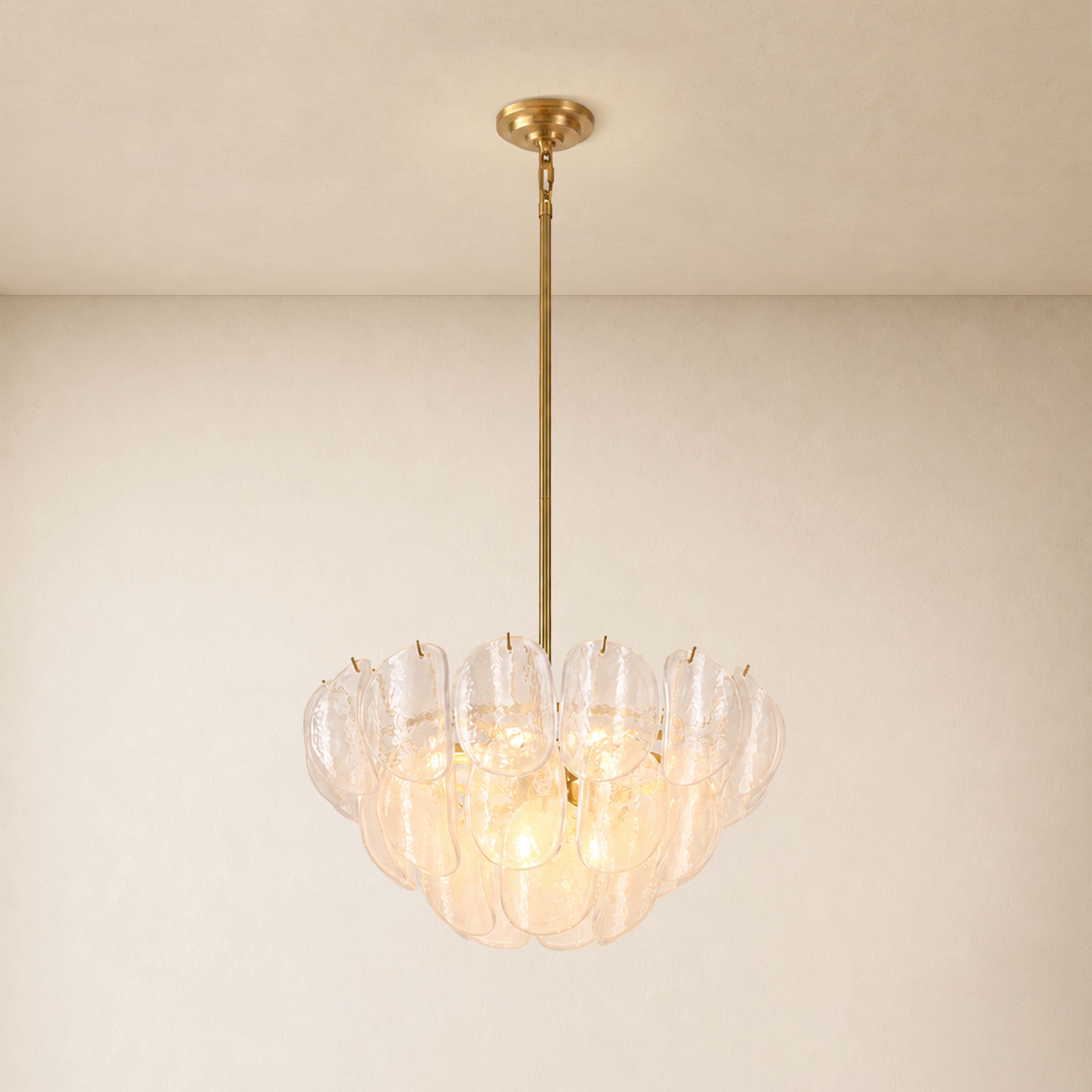Aurevale Glass Disc Round Chandelier 22"D