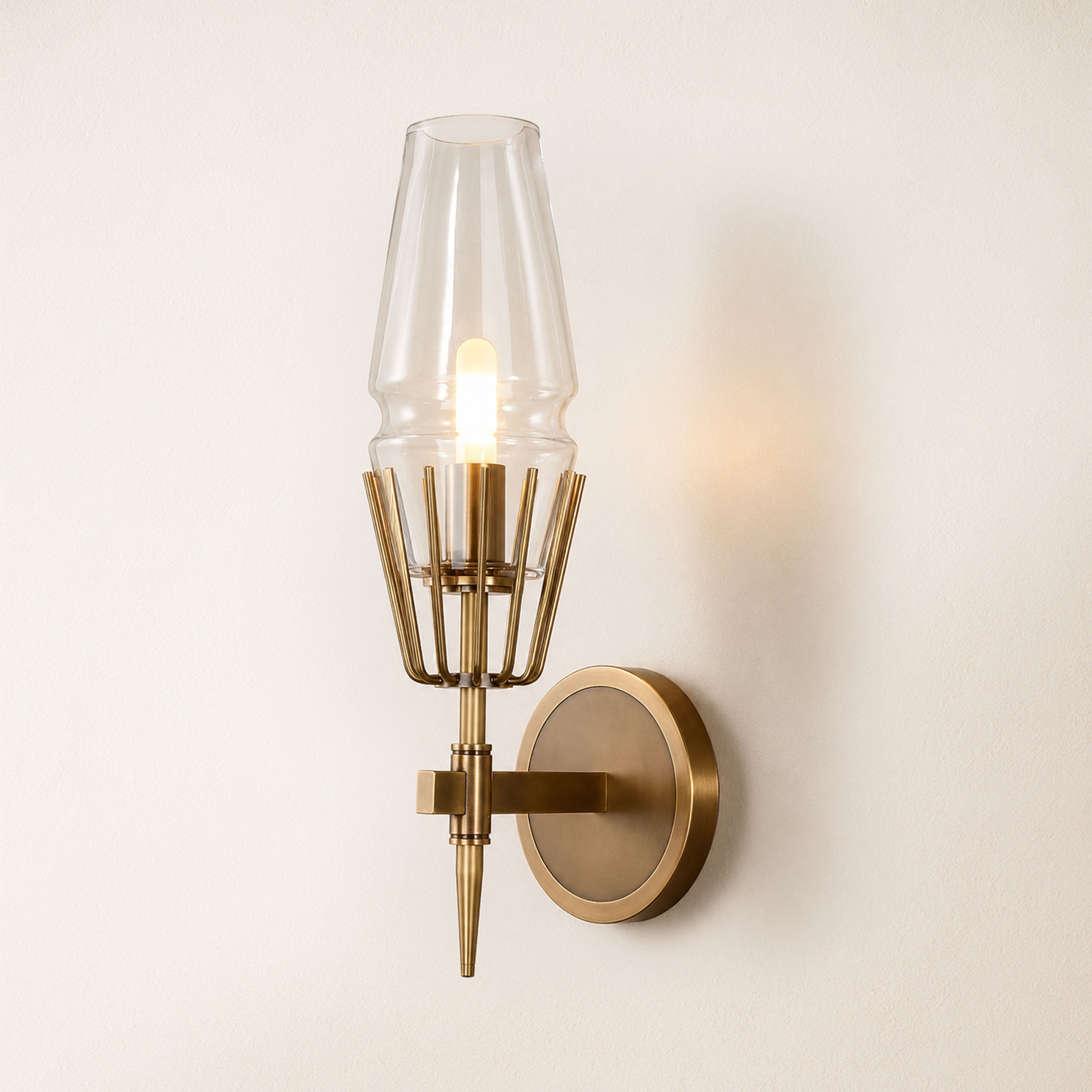 Astoria Glass 2 Light Wall Sconce