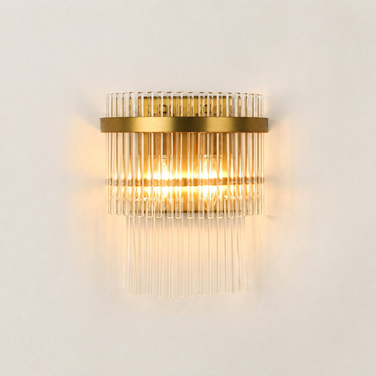 Virellune Glass Rod Half-Round Wall Sconce 9"W