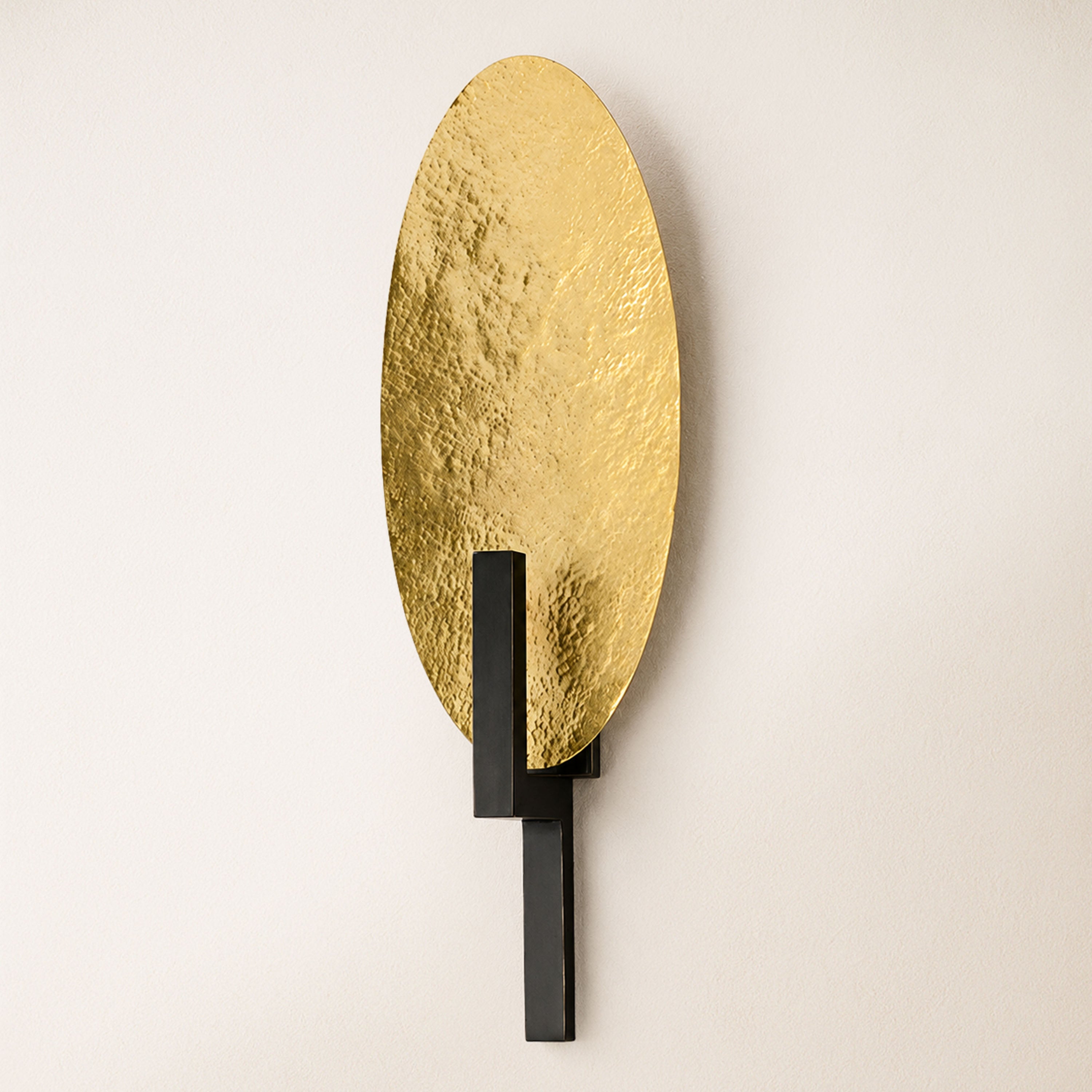 Solveta Metal Hammered Oval Wall Sconce