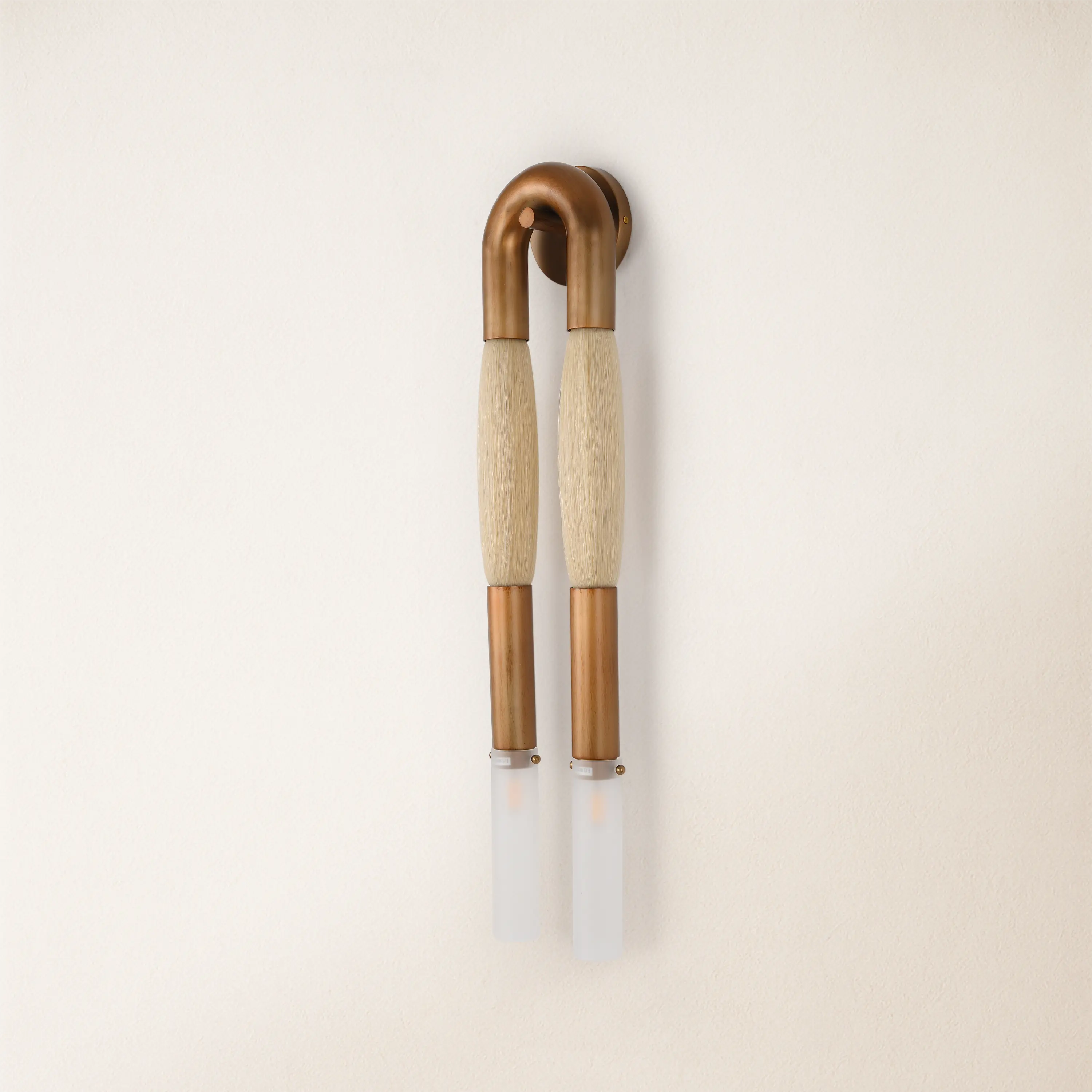 Horsehair Solid Brass Wall Sconce 76cm H