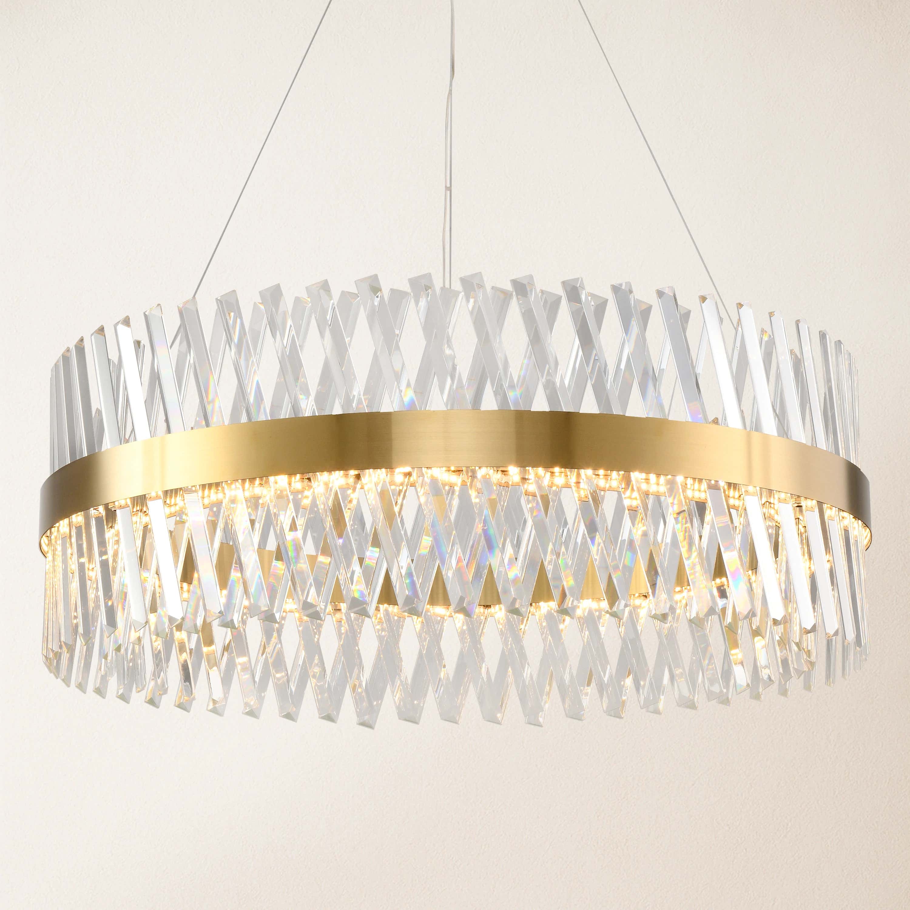 Vetro Prism Crystal Round Chandelier 80cm D