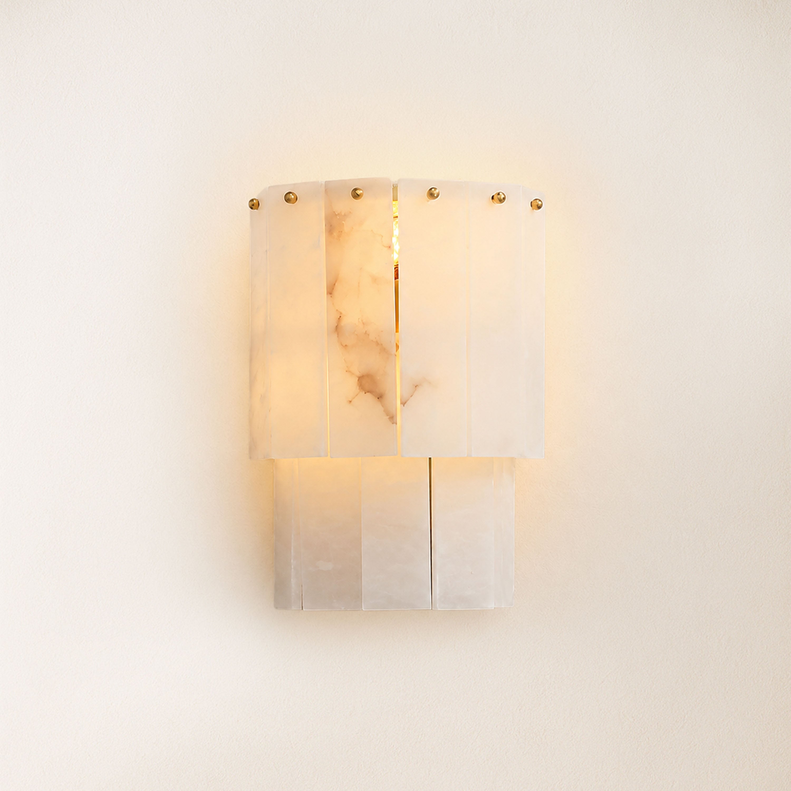 Nivara Alabaster Tiered Wall Sconce