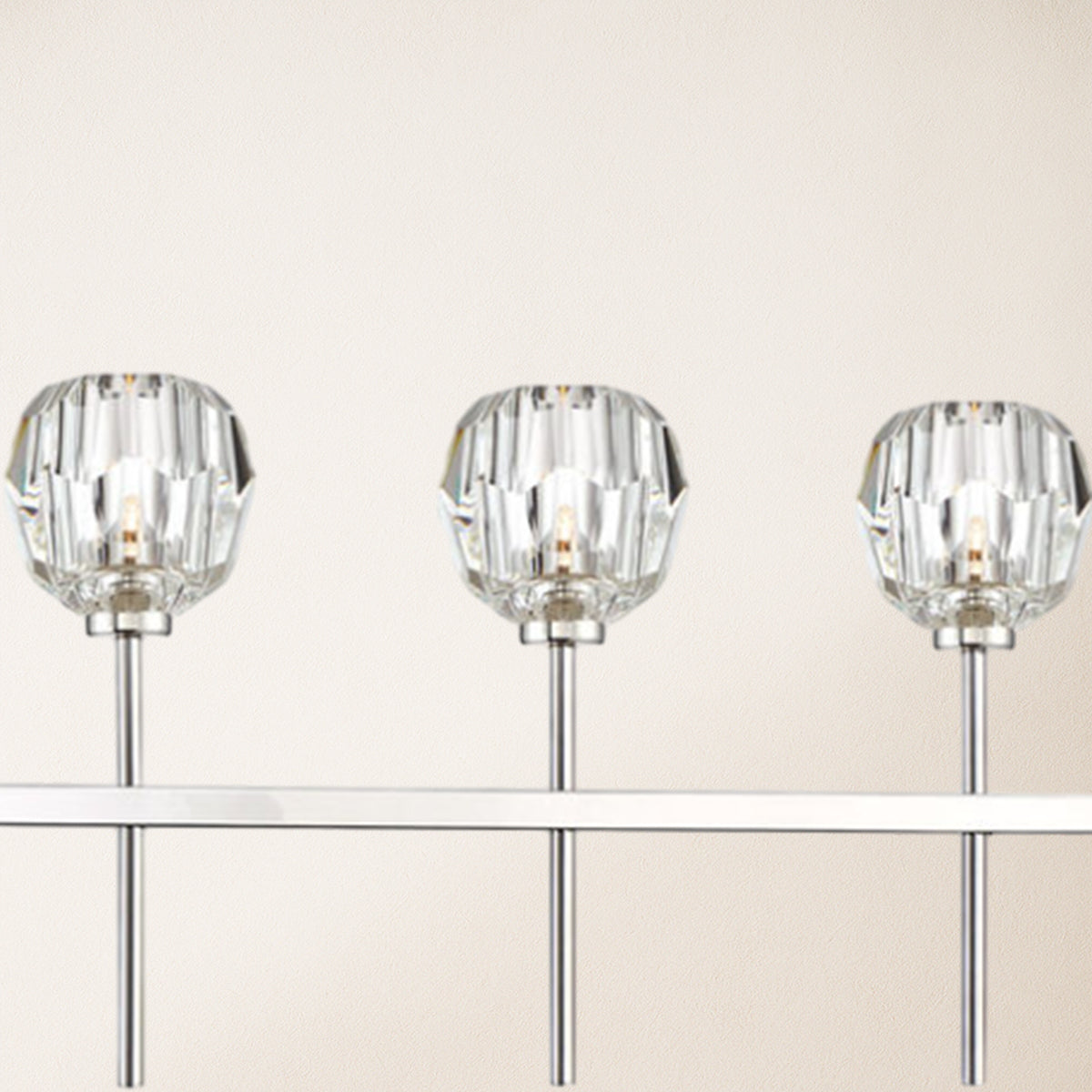 Parisian Crystal Linear Chandelier 117 cm L