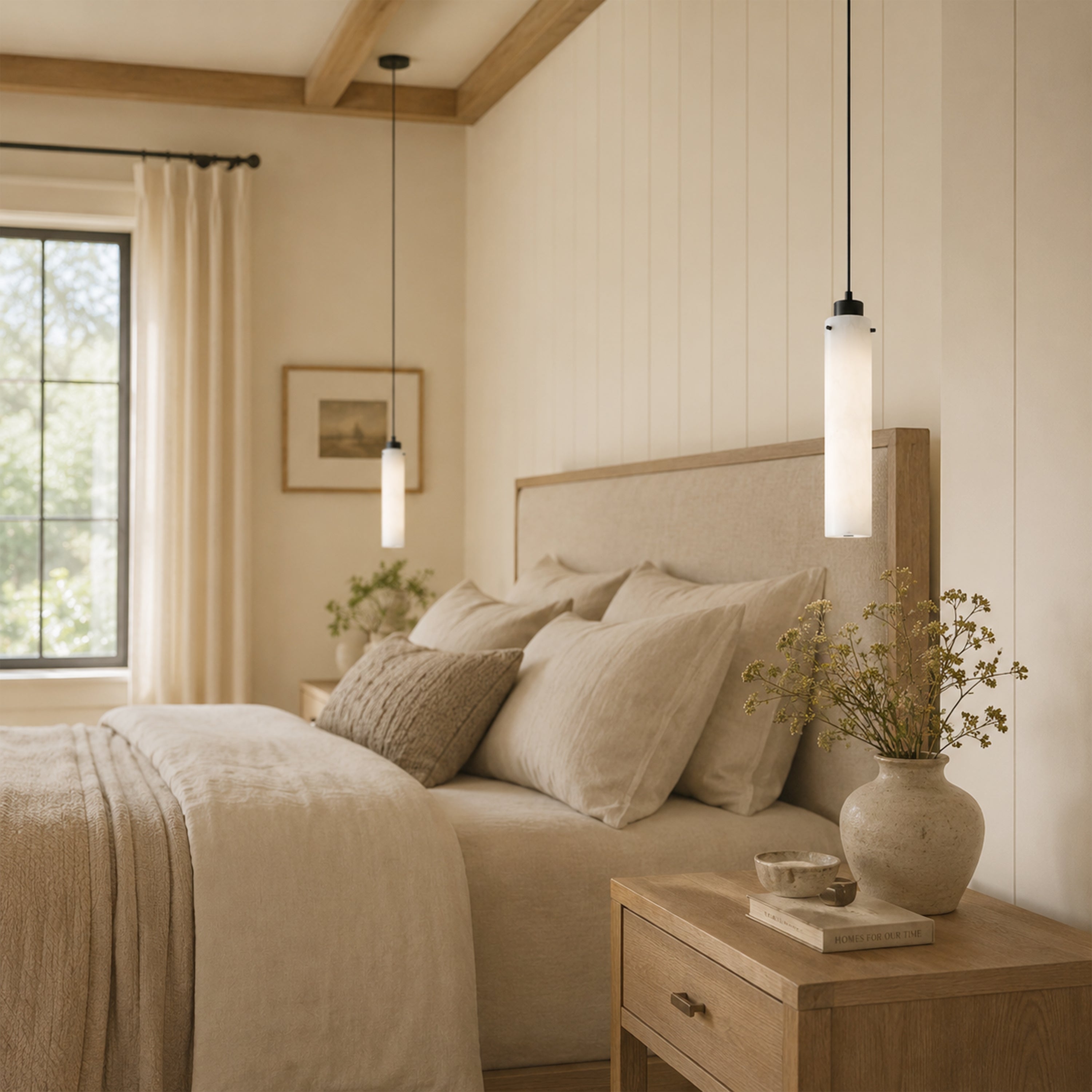 Simple Alabaster Pendant Lamp