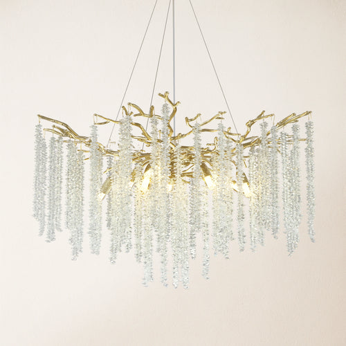 Snow Tree Branch Crystal Chandelier 76cm D