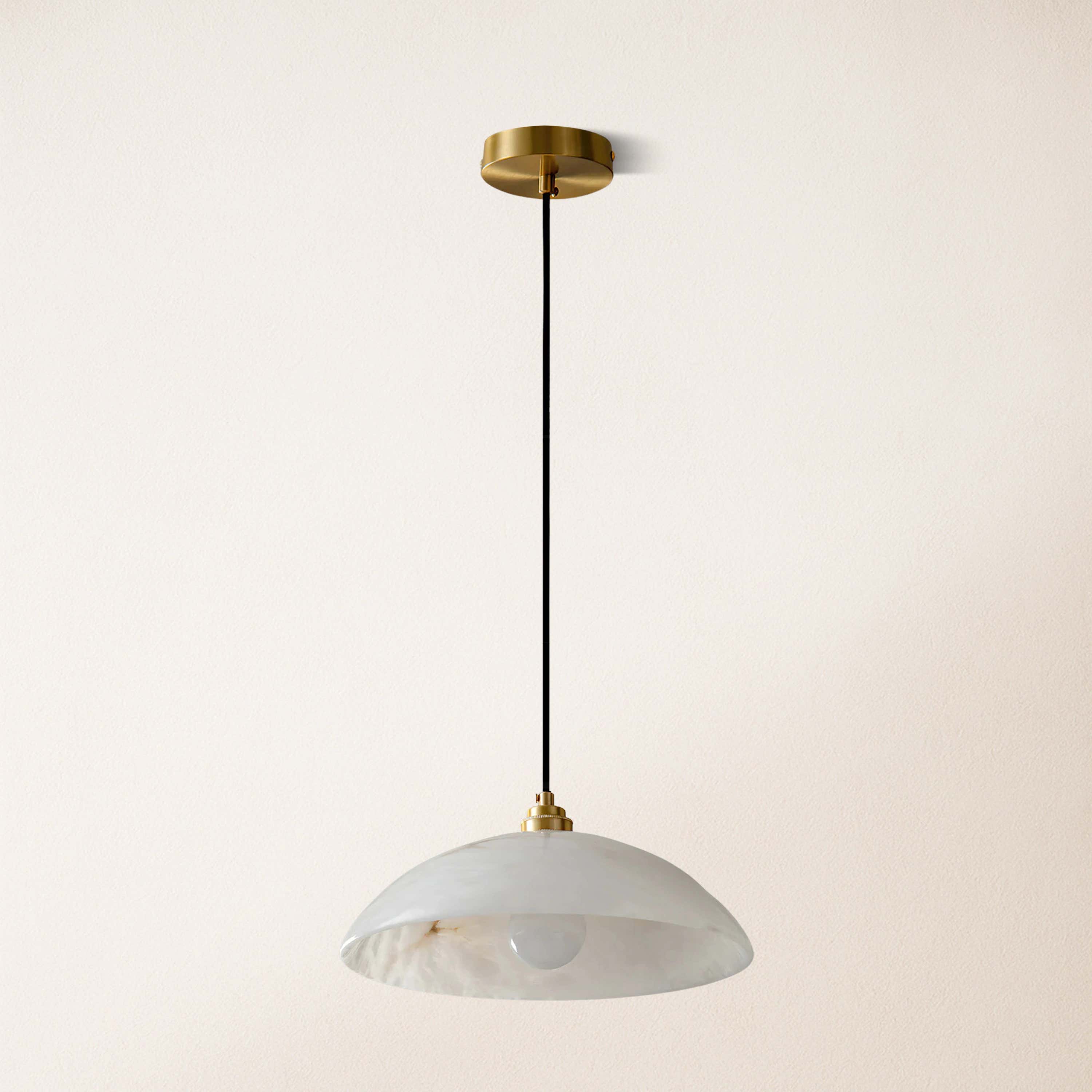 Dadaly Alabaster Modern Small Art Pendant 30.5cmD