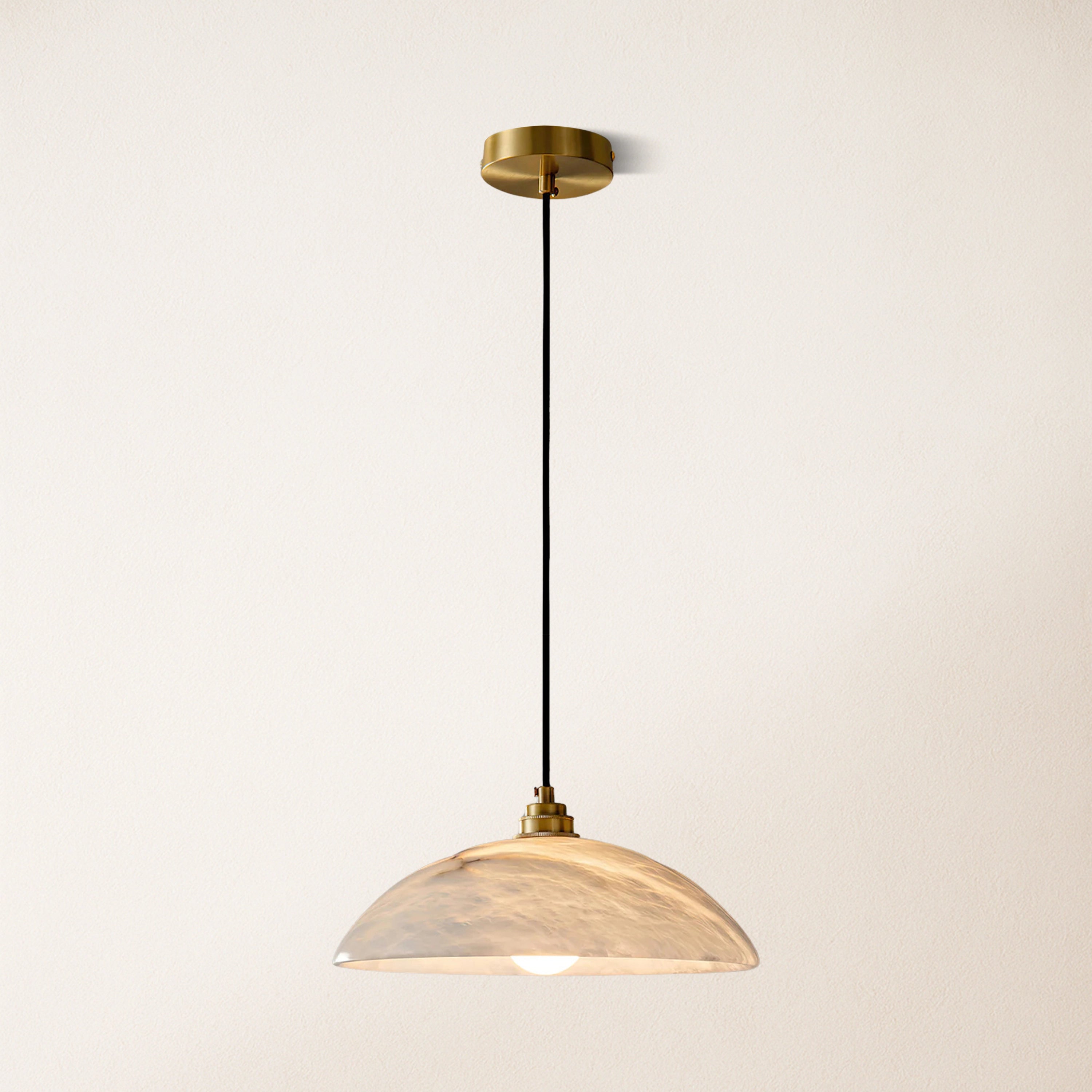 Dadaly Alabaster Modern Small Art Pendant 30.5cmD