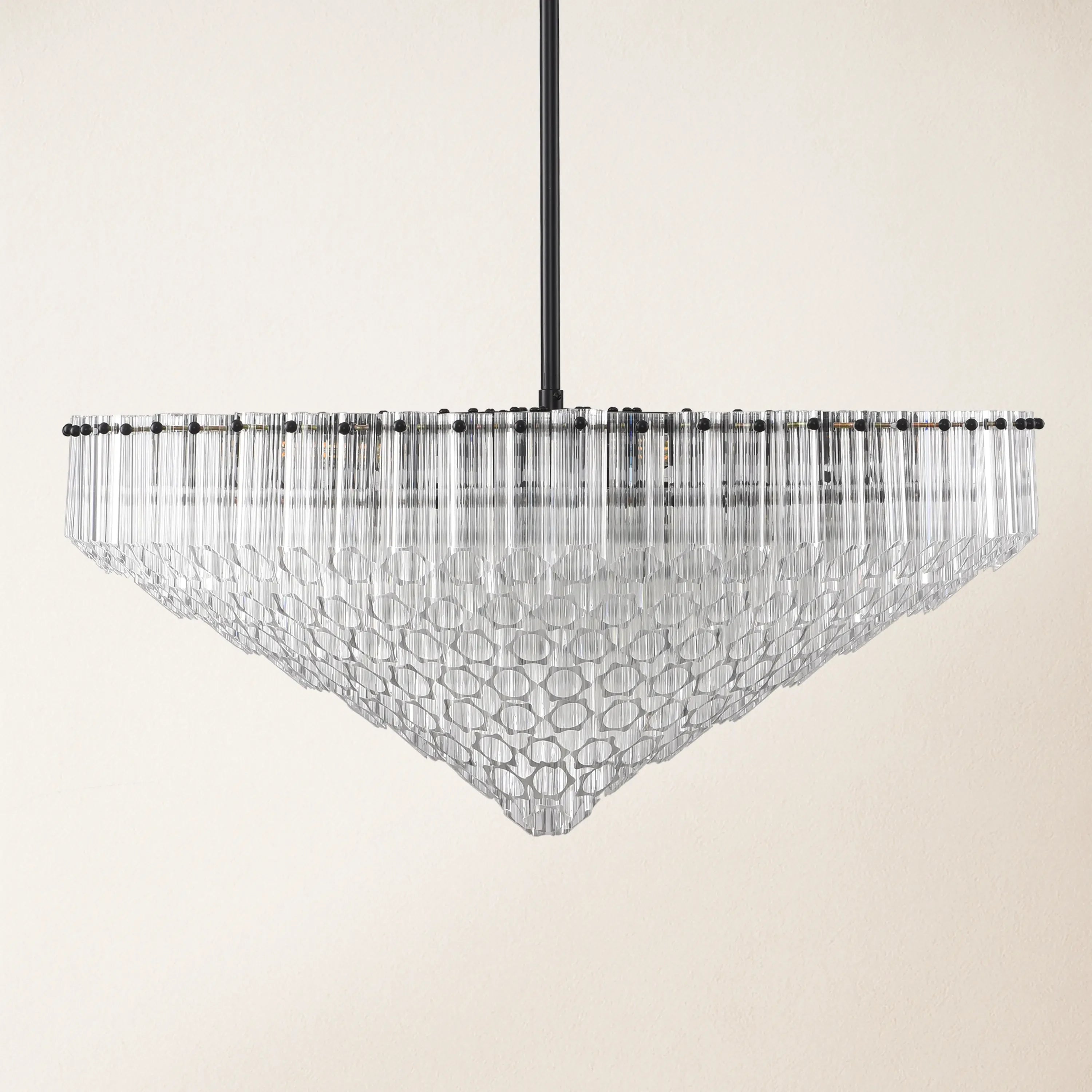 Ethereal Crystal Radiance Clear Amber Round Chandelier 76cm D