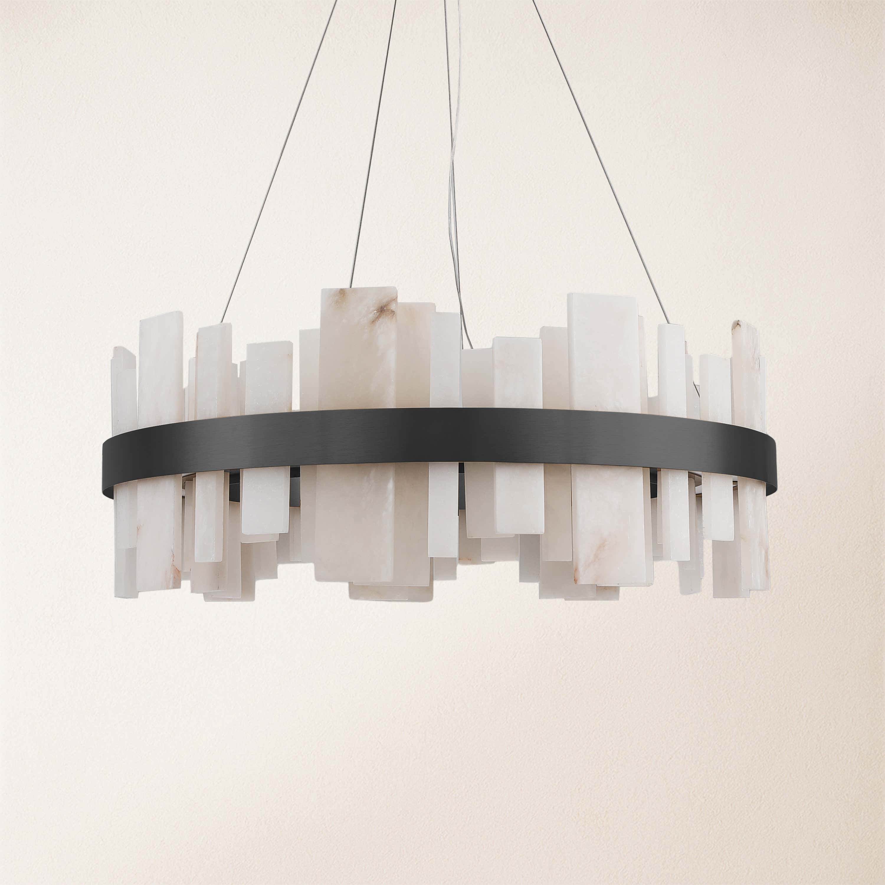 Nocturne Alabaster Round Chandelier 80cm