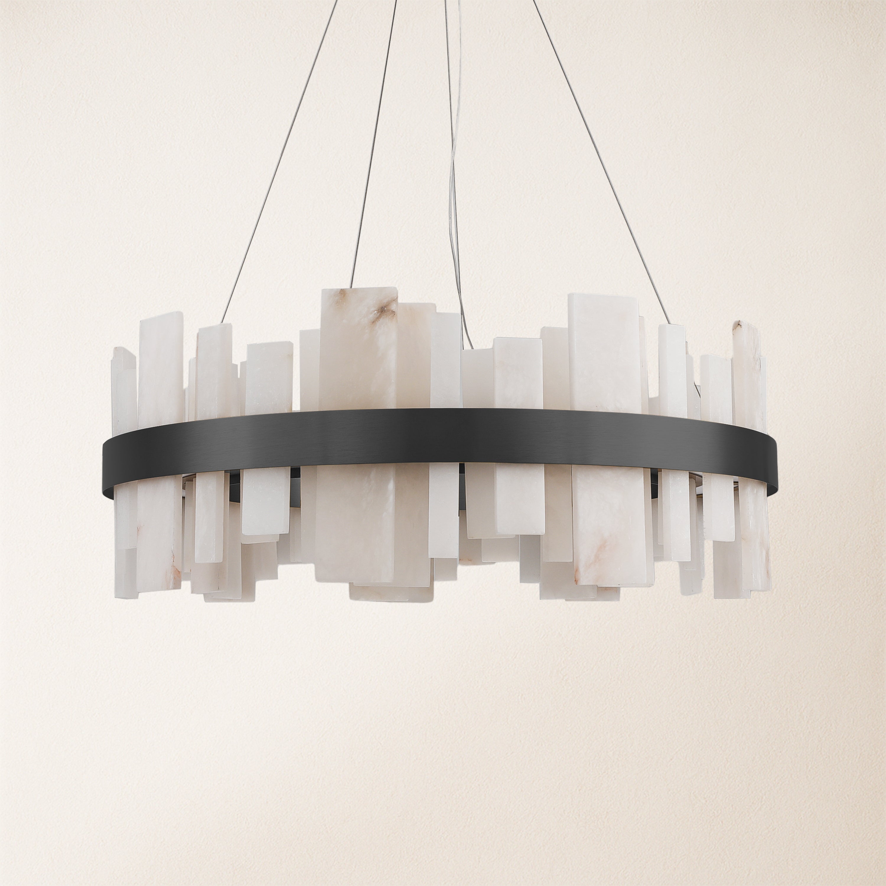 Nocturne Alabaster Round Chandelier 80cm