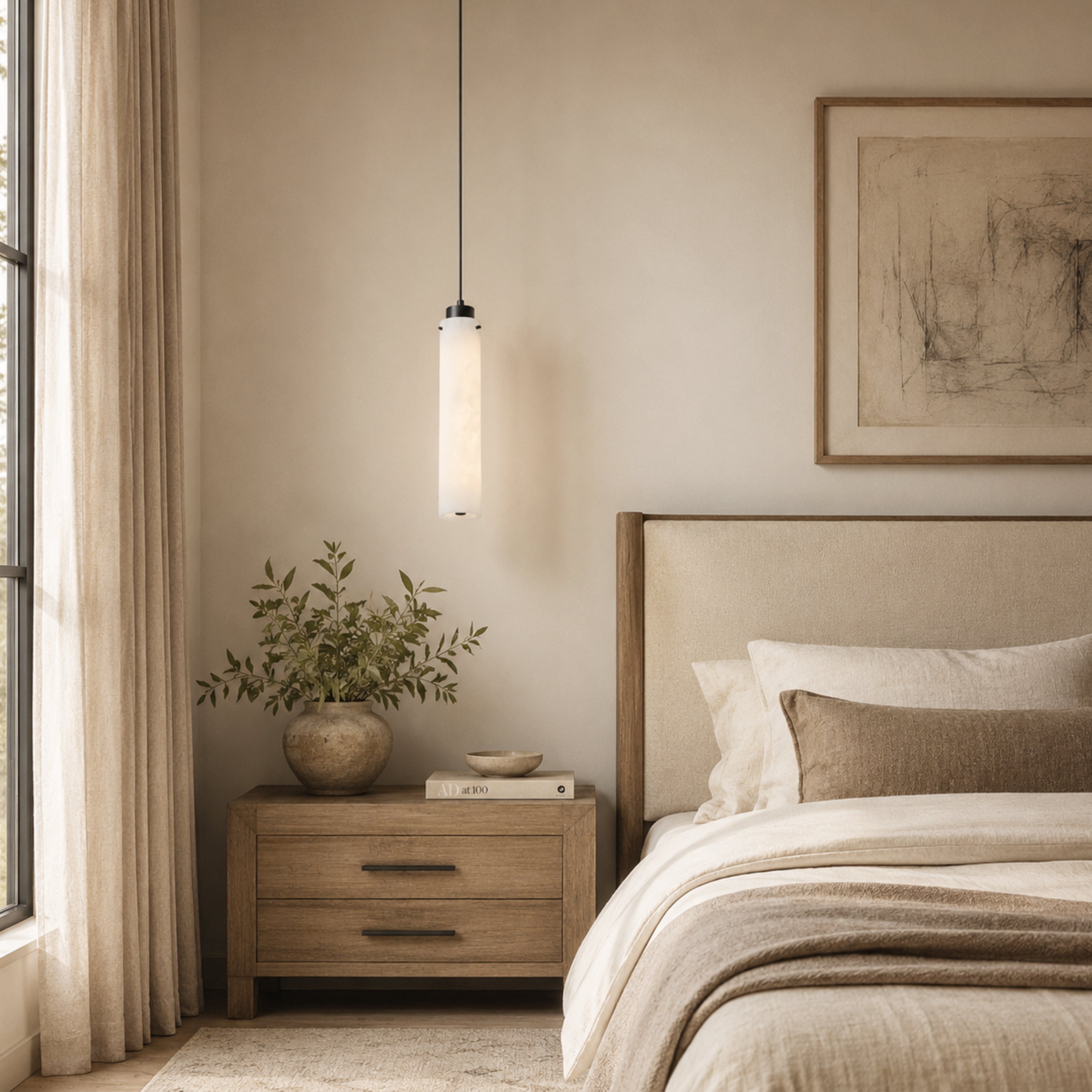 Simple Alabaster Pendant Lamp