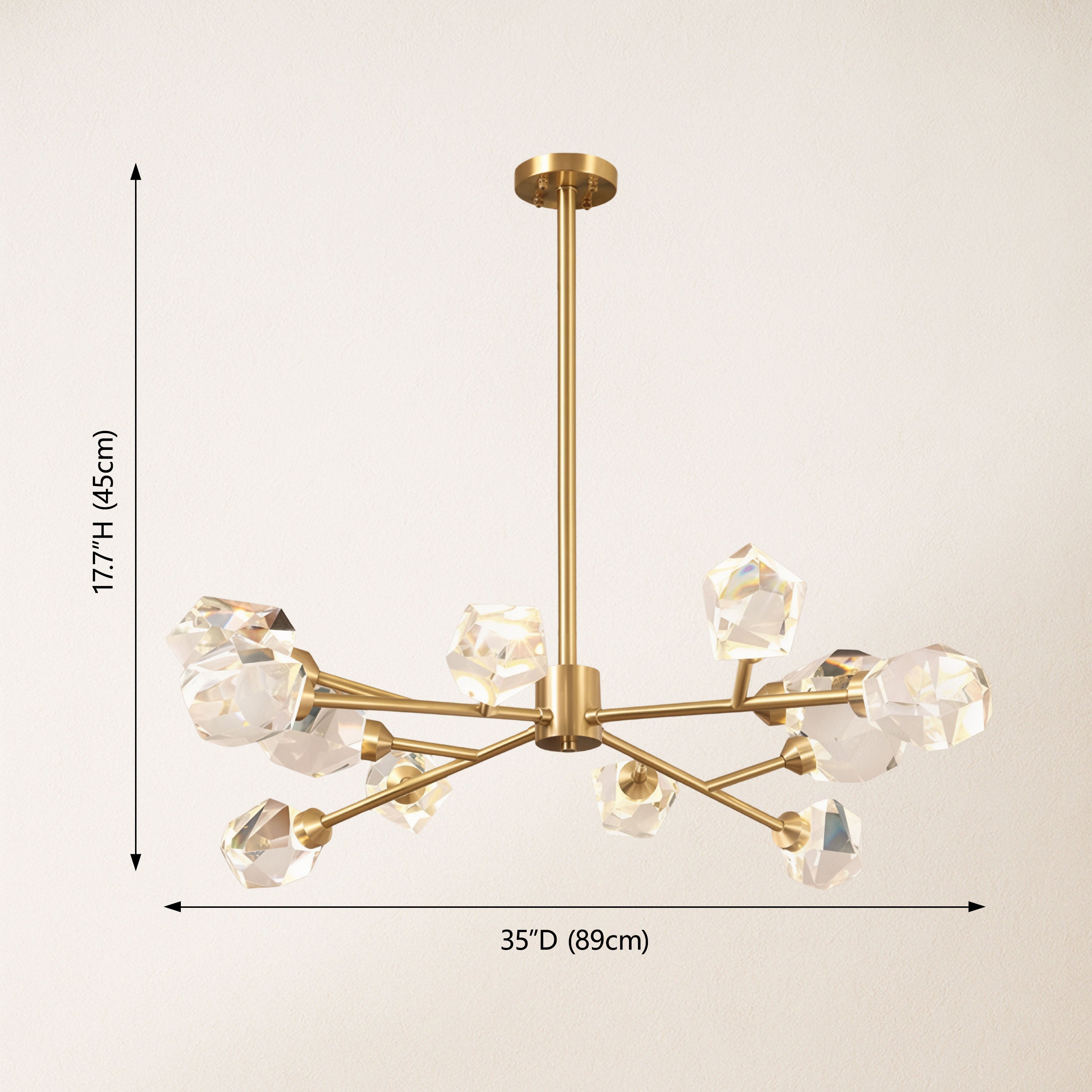 Aurelium Nova Crystal Linear Chandelier