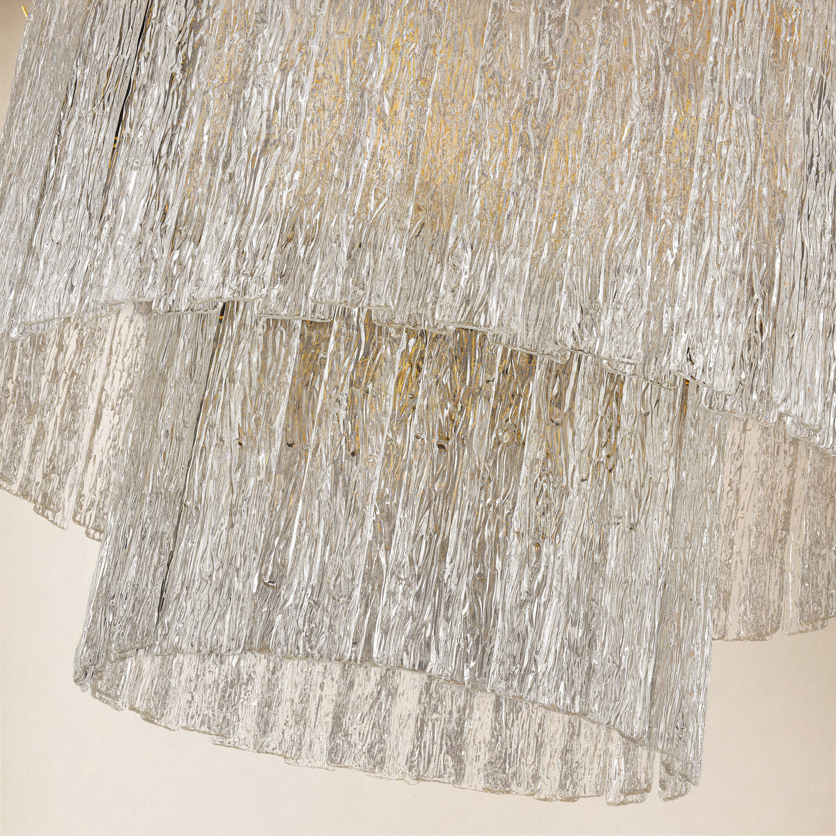 Aurellise Textured Glass Tiered Round Chandelier 36"D
