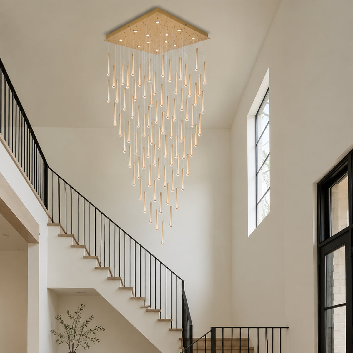 Aurelyn Crystal Square Chandelier 48"D