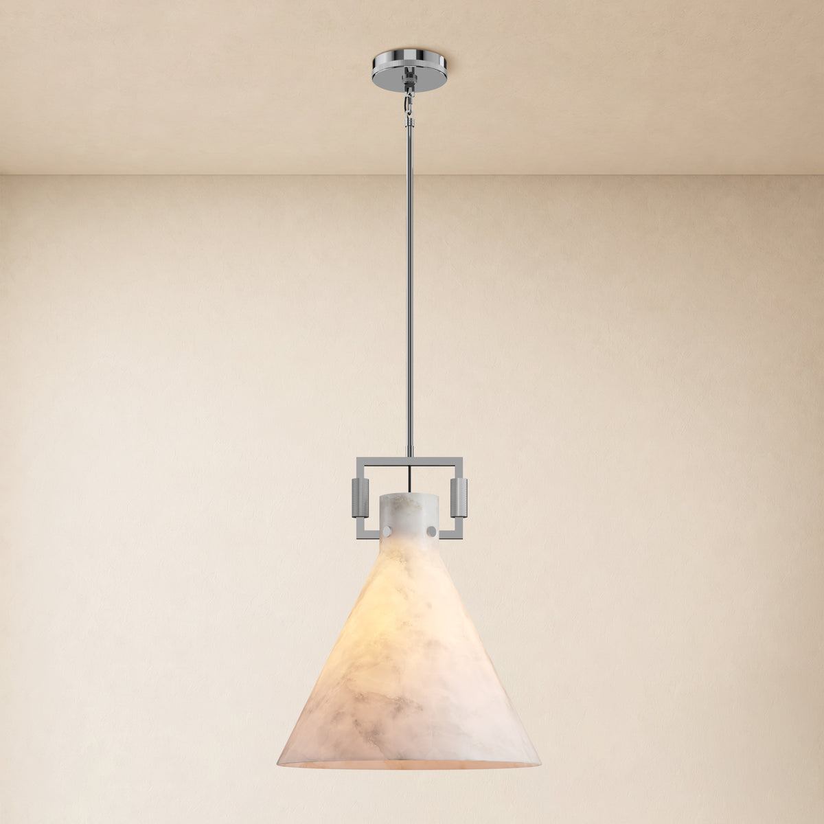 Lioren Resin Cone Pendant Light 14.2"D