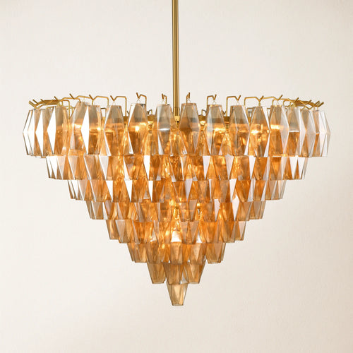 Celestial Drop Glass Crystal Glass Chandelier 91cm