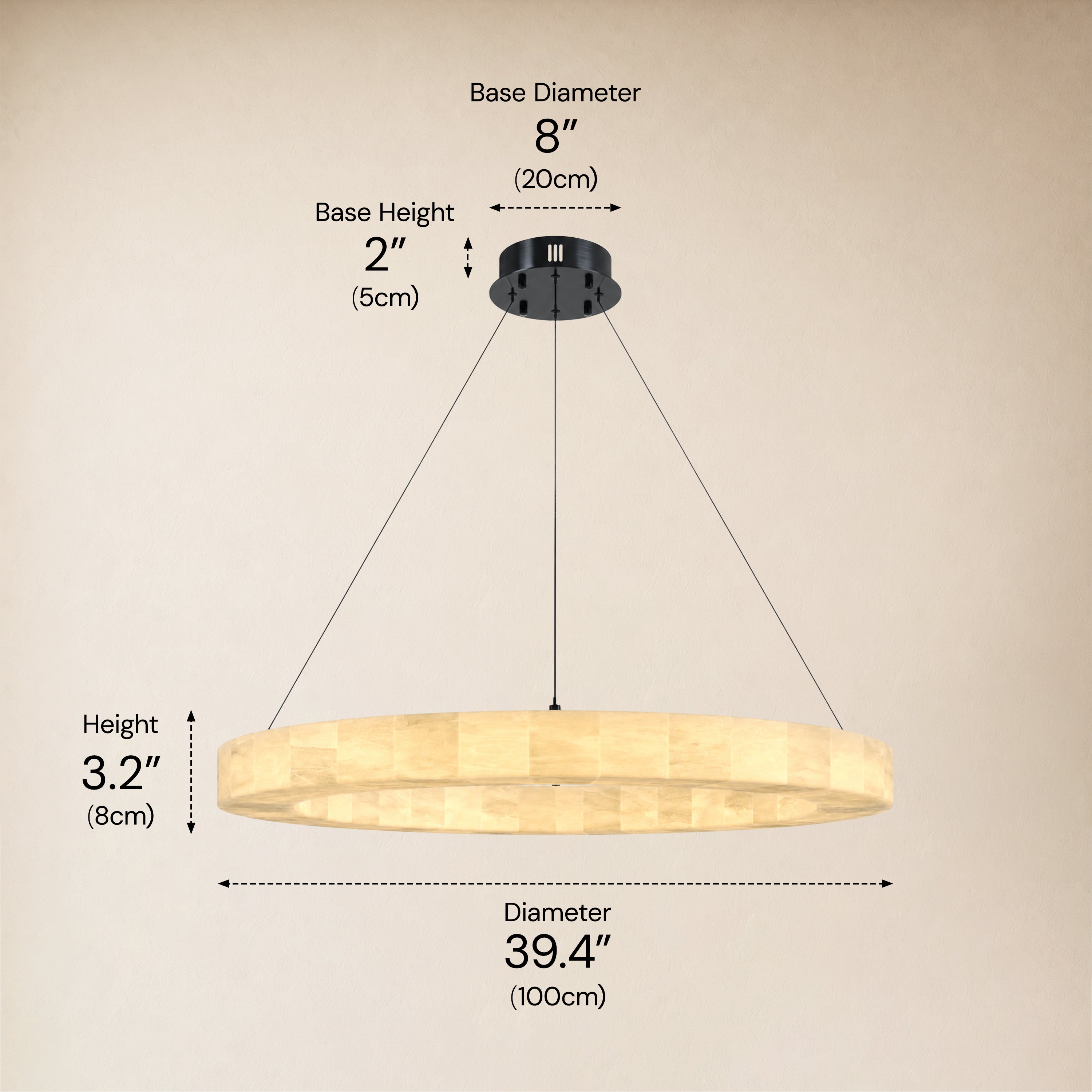 Soluna Alabaster Custom Round Chandelier