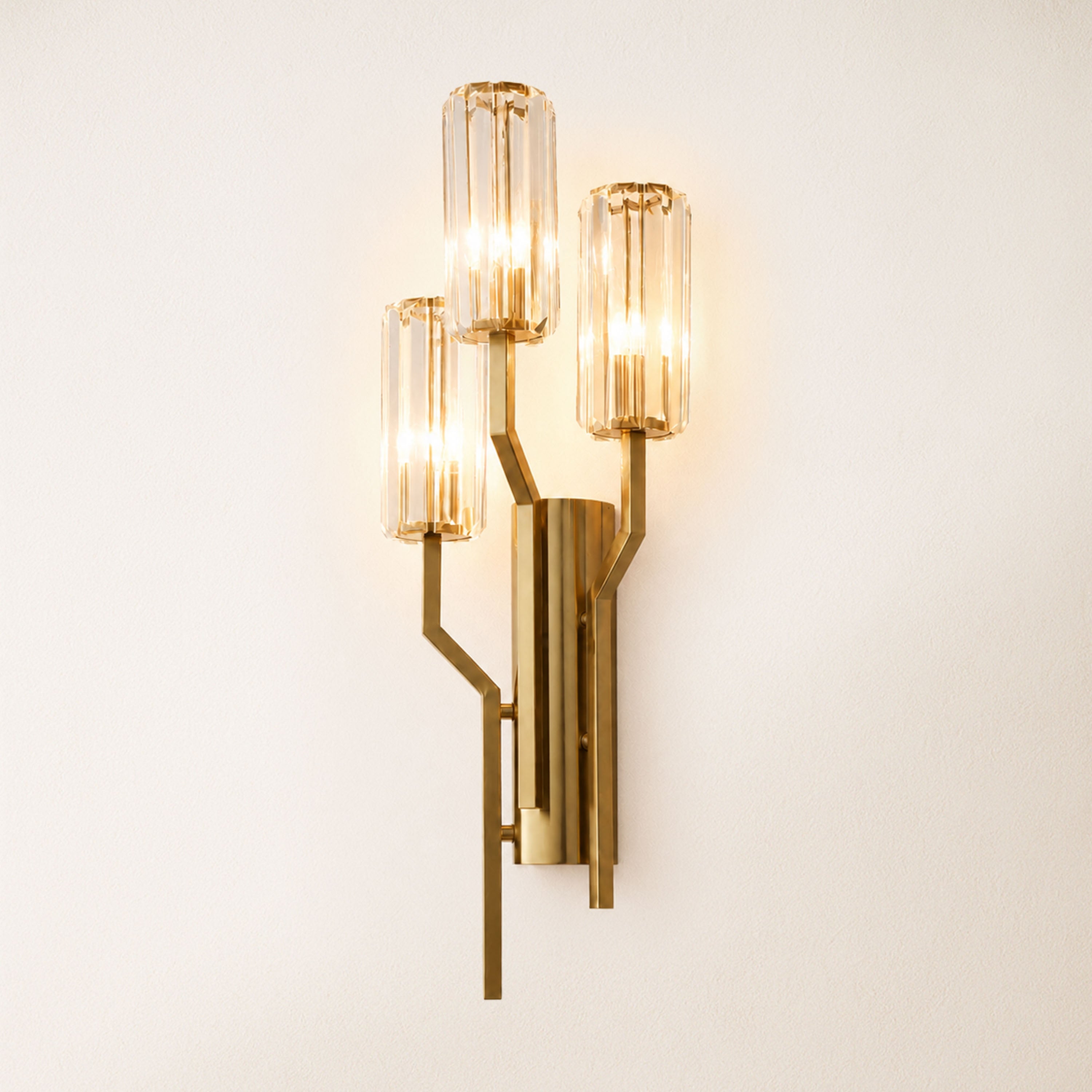 Zylia Crystal Cascading Wall Sconce
