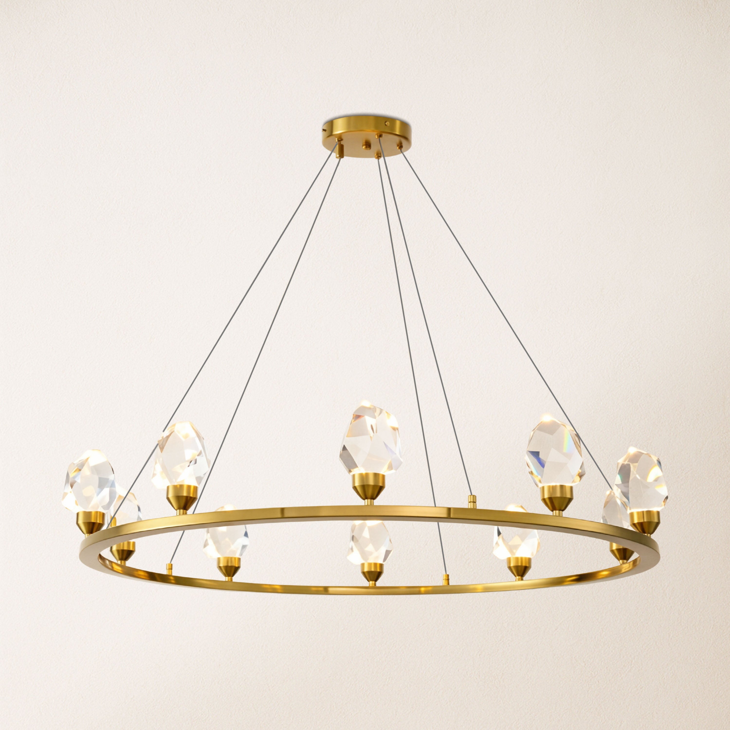 Aurelium Halo Crystal Round Chandelier