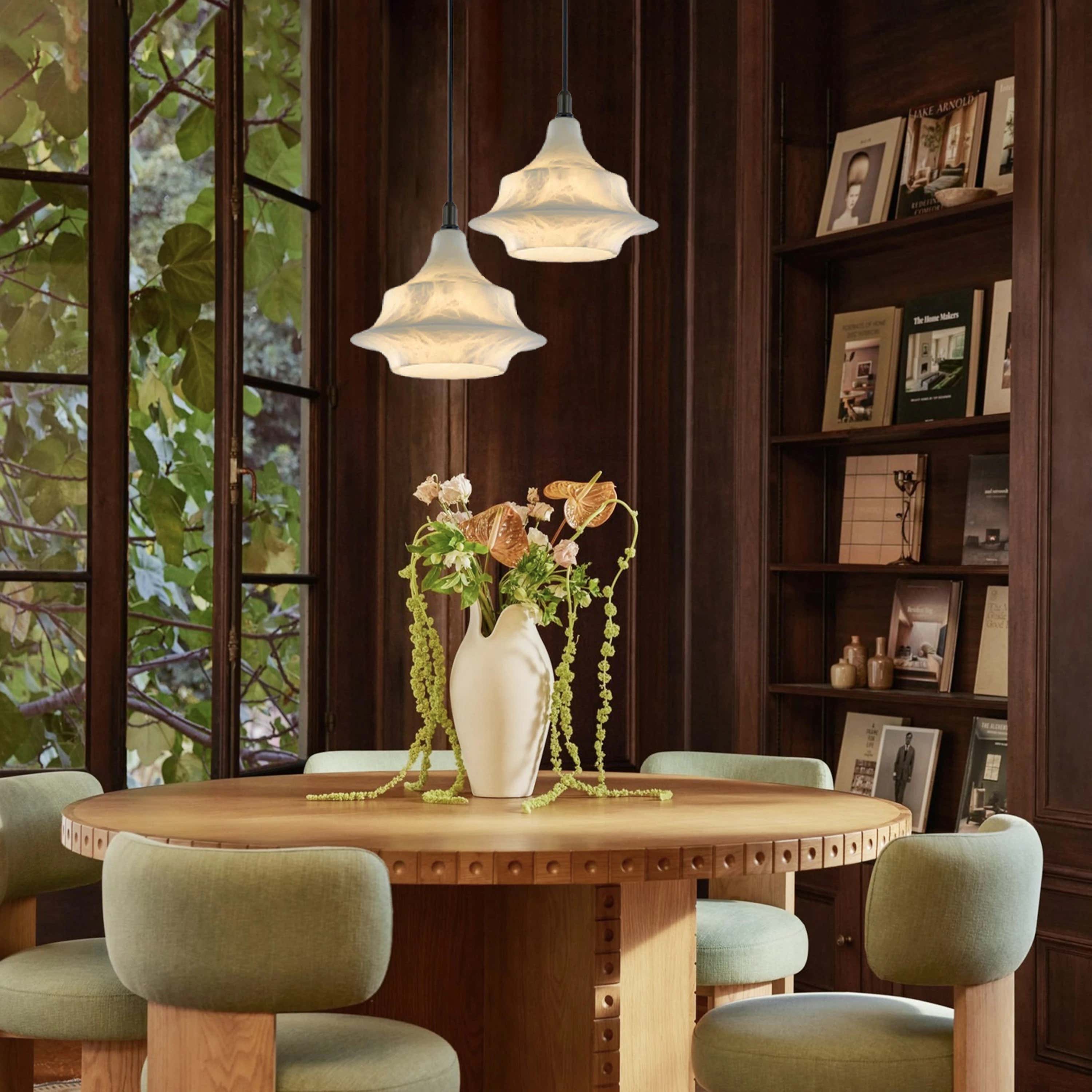 Bloom Alabaster Gleam Pendant 18cm D