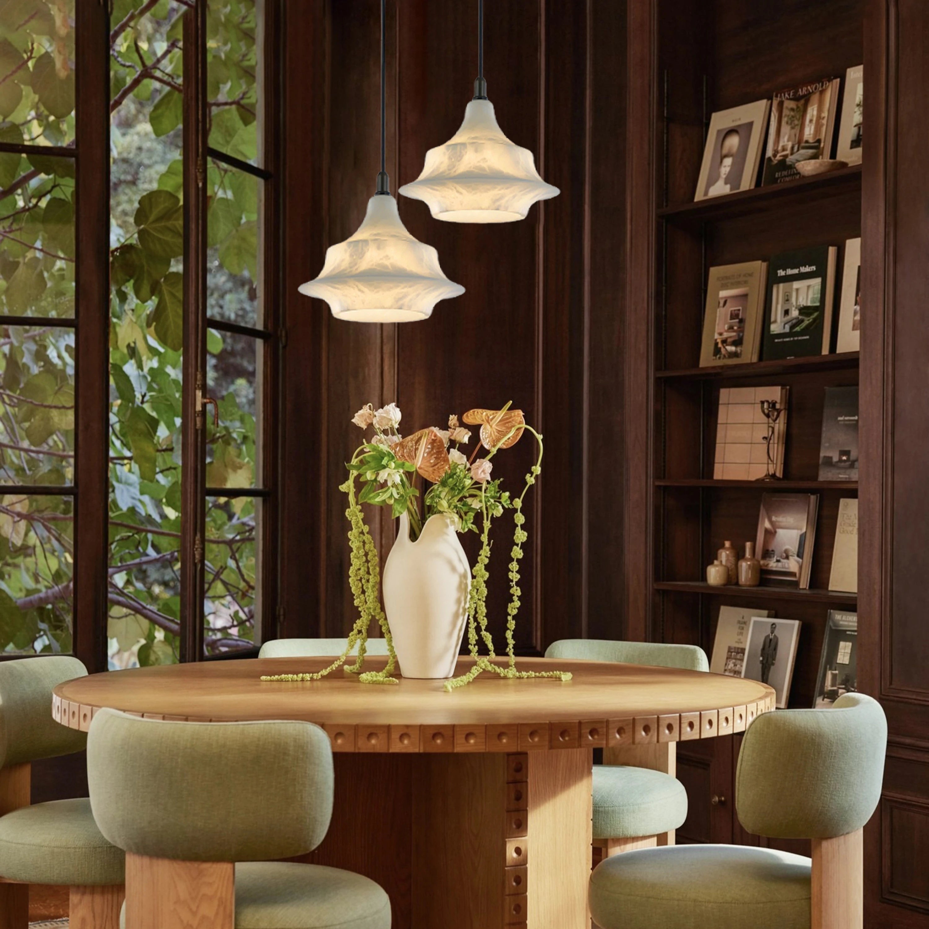 Bloom Alabaster Gleam Pendant 18cm D