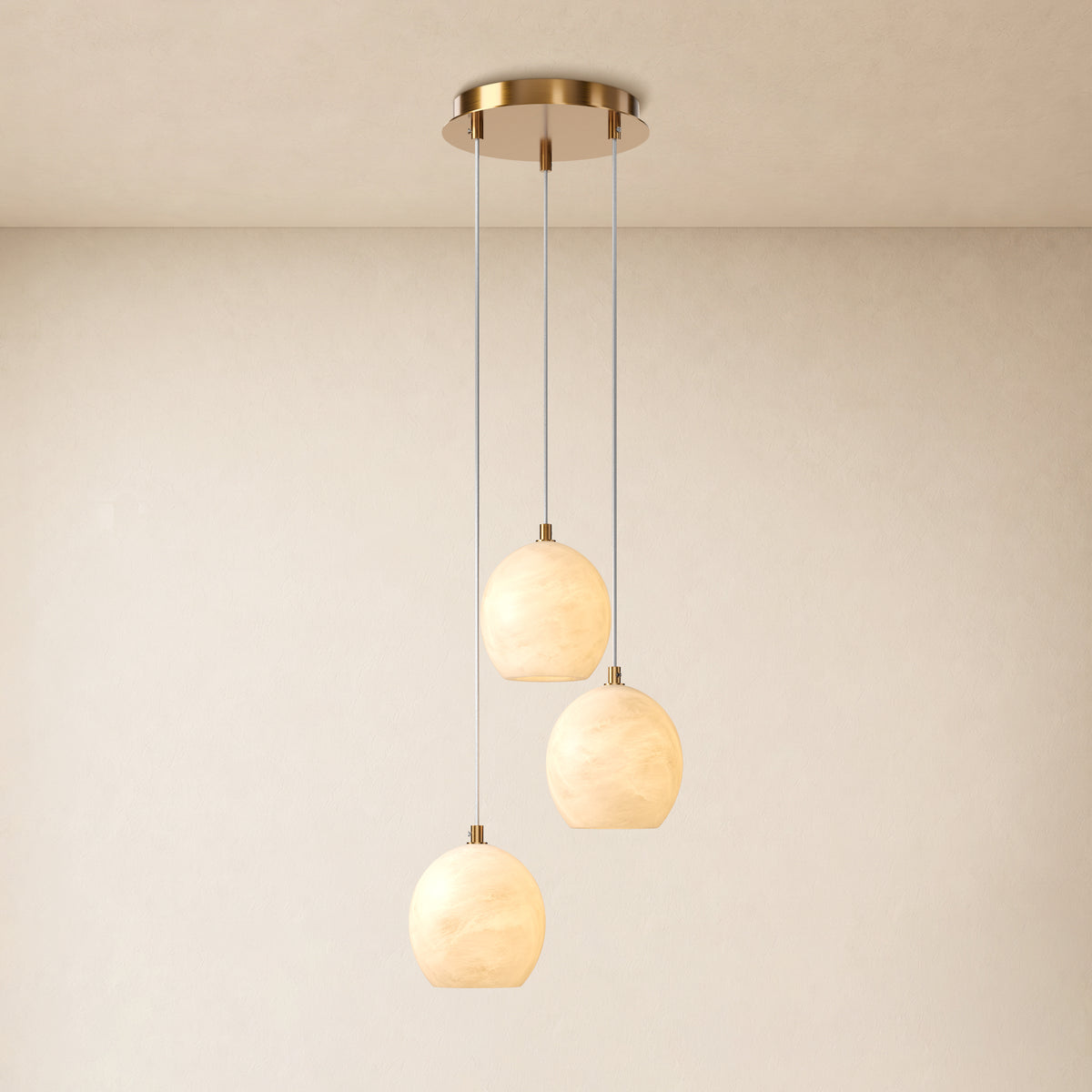Quorvyn Resin Globe Round Chandelier