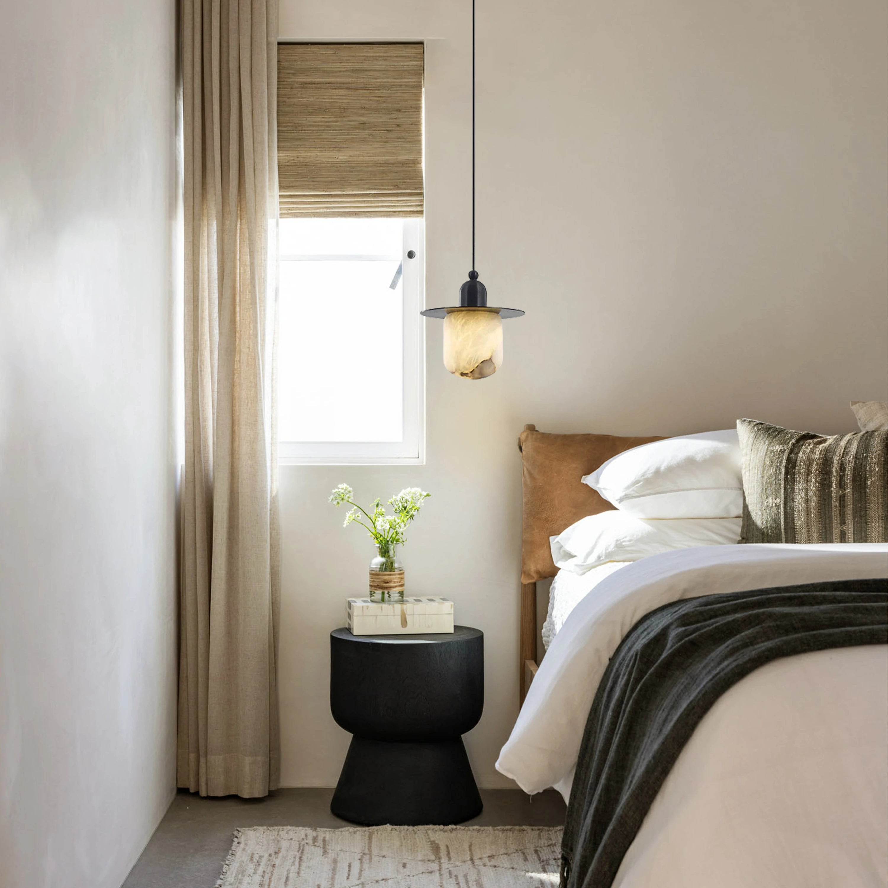 Bloom Alabaster Grace Pendant 19cm H