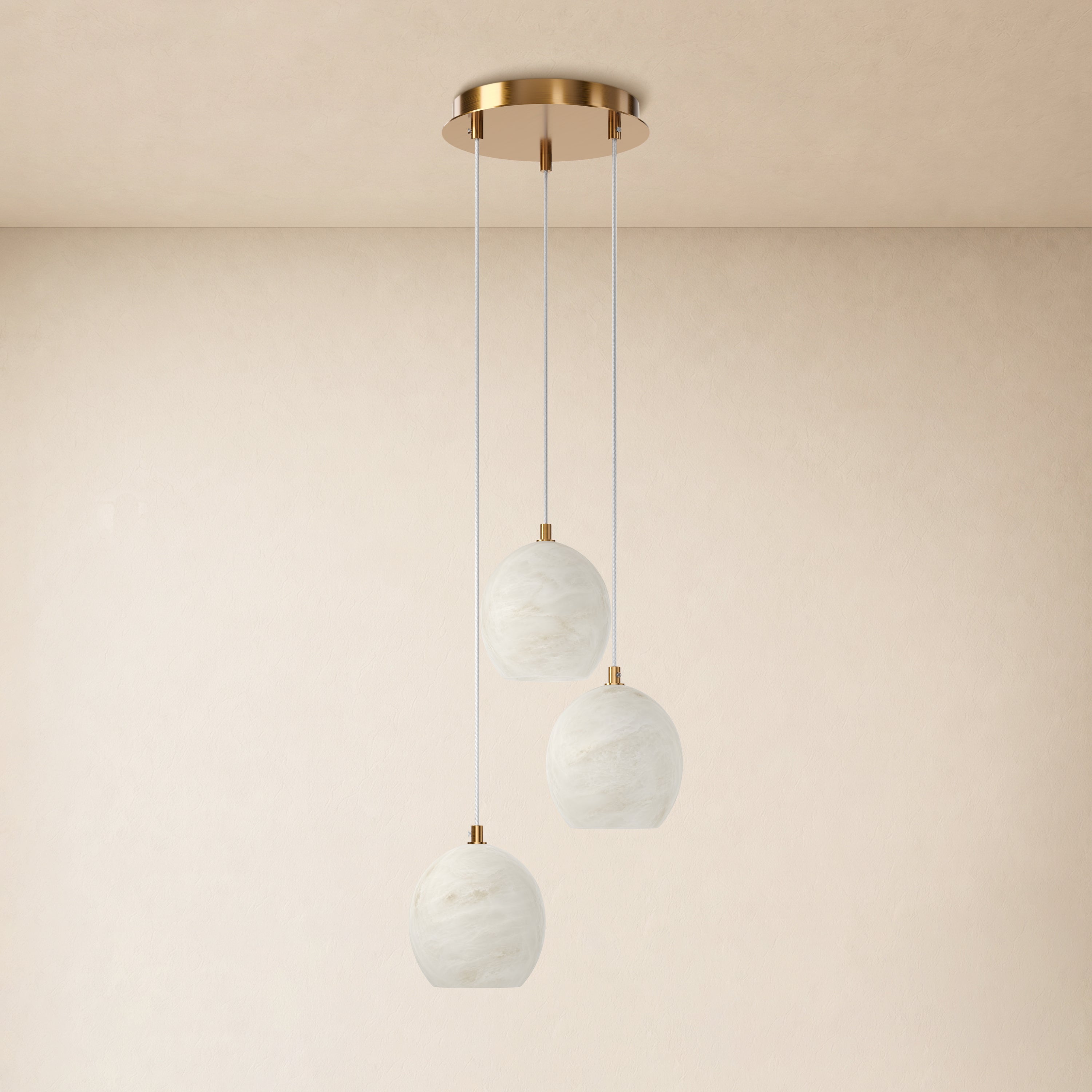 Quorvyn Resin Globe Round Chandelier
